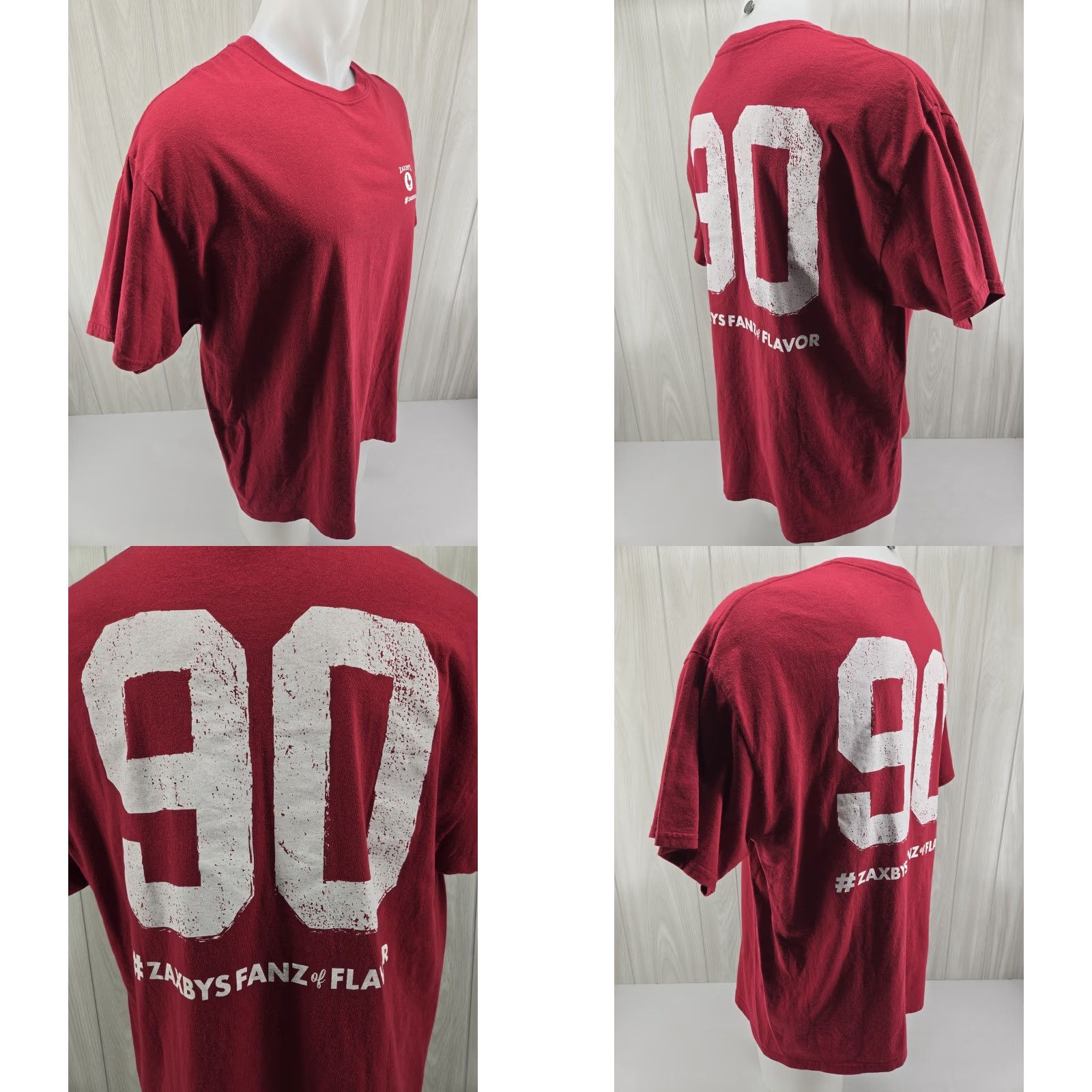 Vintage Spot Zaxbys Chicken Promo T Shirt 2XL Red Official Chicken of Sports Fanz United States USA Shirt Mens Short Sleeve Crew Neck Size US XXL / EU 58 / 5 - 8 Thumbnail