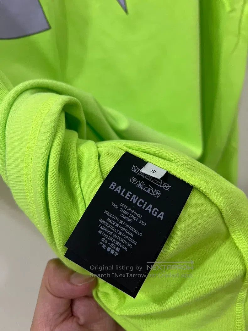 Balenciaga Balenciaga Fluorescent green short-sleeve T-shirt Size US S / EU 44-46 / 1 - 5 Thumbnail