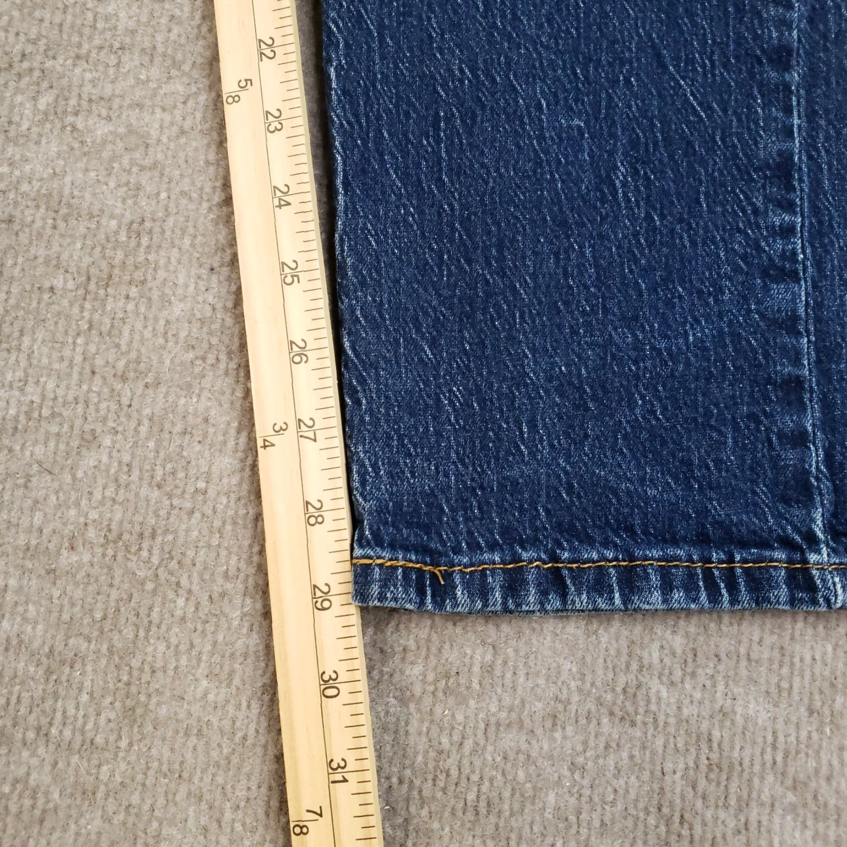 Levi's Levi's 505 Jeans Men 32x29 Blue Straight Classic Stretch Denim Casual Regular Modern 90s Mens Size US 32 / EU 48 - 4 Thumbnail