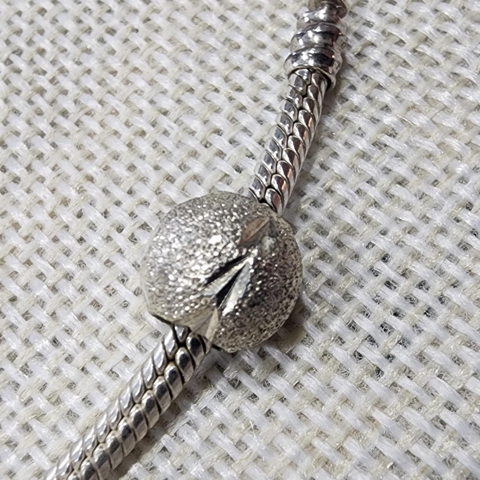 The Unbranded Brand Silver Textured Round Charm Bead for Bracelets Size ONE SIZE - 3 Thumbnail