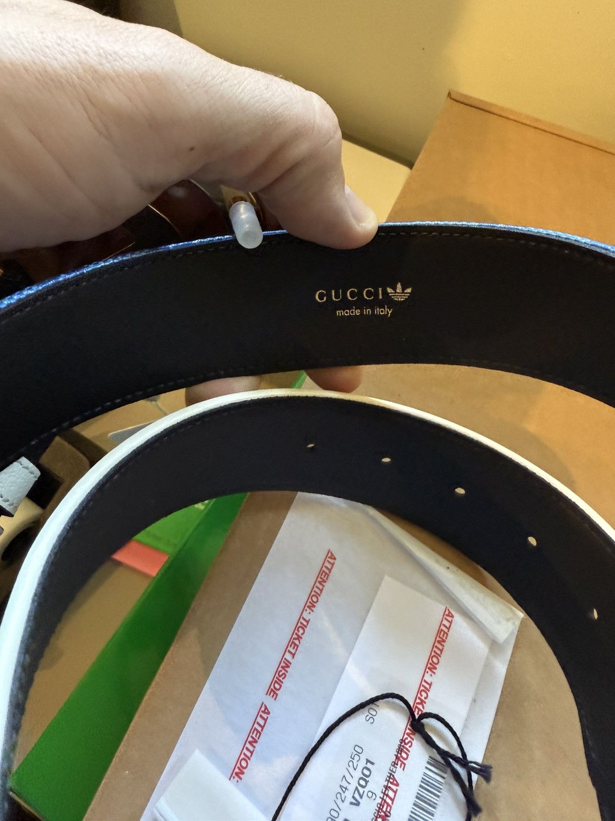 Adidas × Gucci HOLY GRAIL 🏆 - Gucci x Adidas Runway Belt - Supreme Logo GG Size 36 - 4 Thumbnail