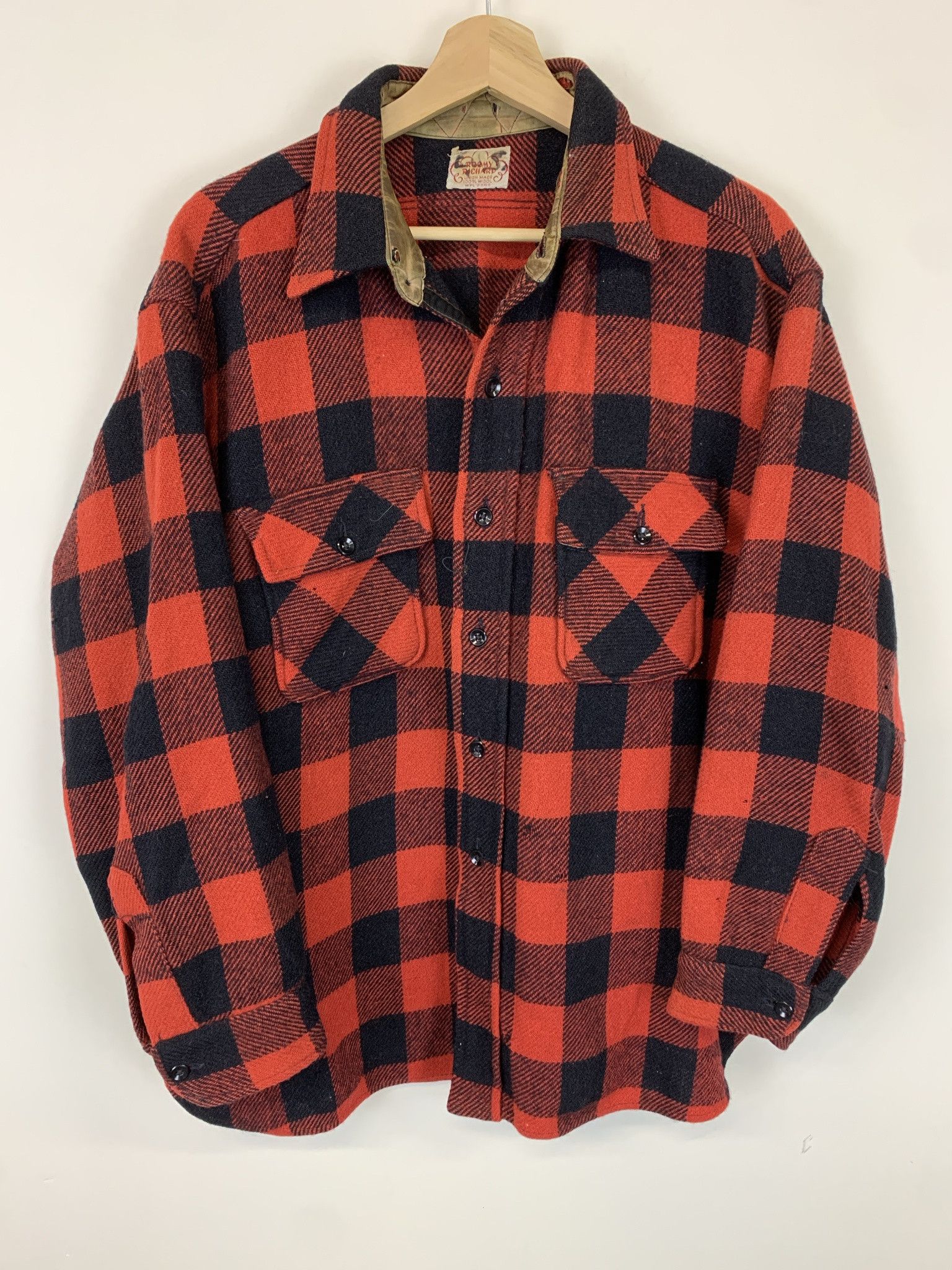 Flannel × Vintage Vintage 1980s Wool Buffalo Flannel Roomy Richard Thick Flannel Size L Size US L / EU 52-54 / 3 - 1 Thumbnail