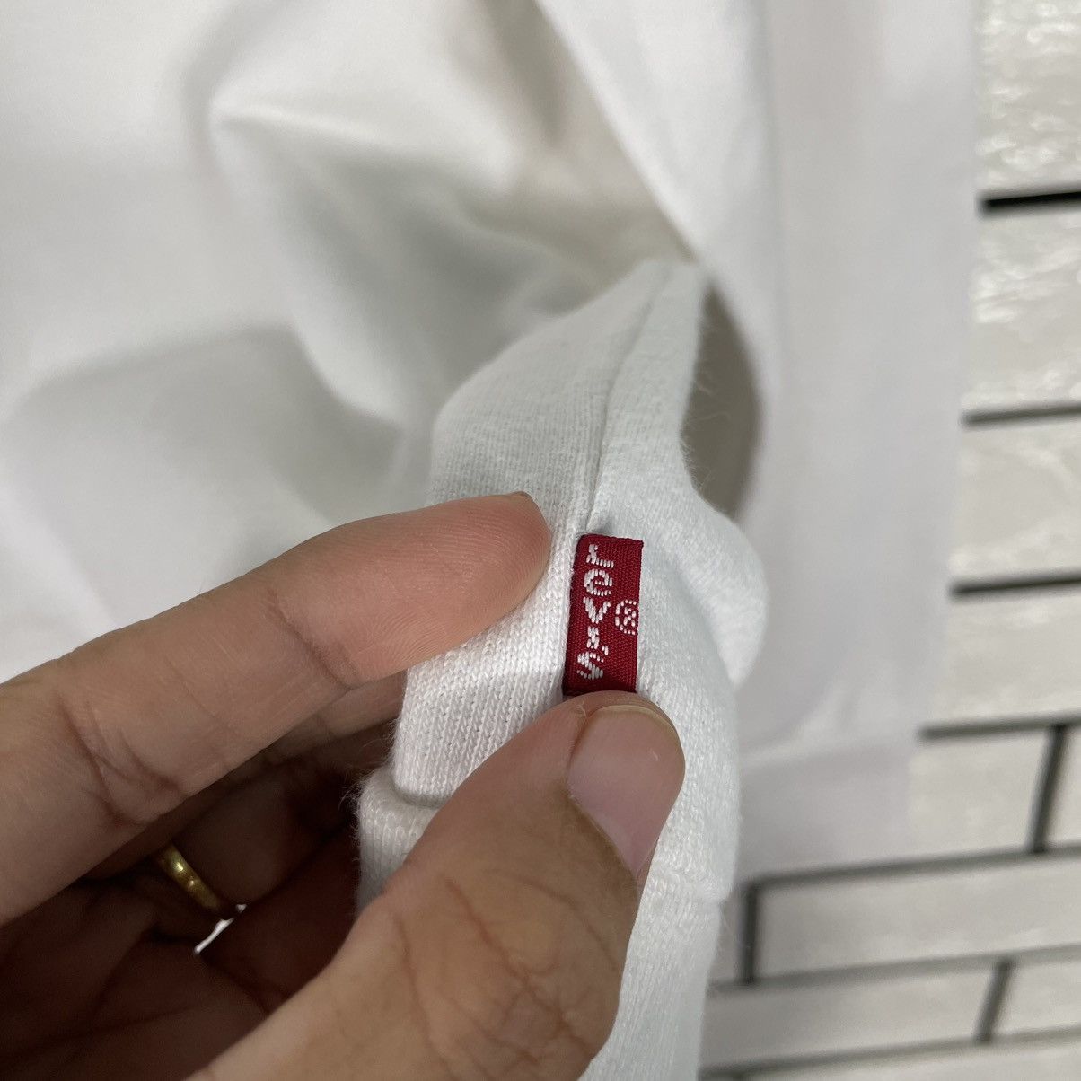 Levi's Levi's Big Logo White Crewneck Sweatshirt Size US M / EU 48-50 / 2 - 13 Thumbnail