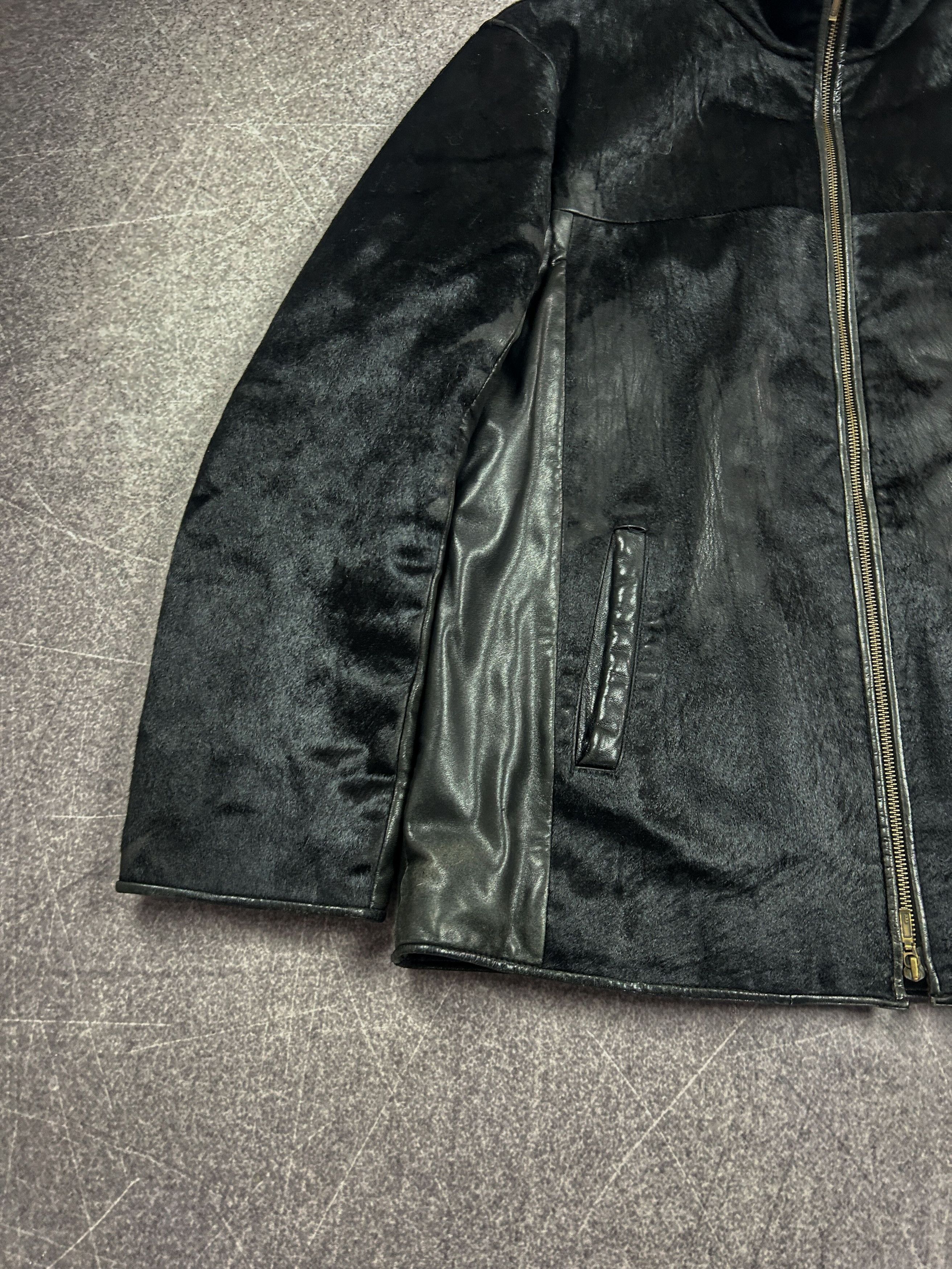 Hysteric Glamour VTG RICK OWENS STYLE REAL LEATHER / FUR JACKET 90s Y2K Size US L / EU 52-54 / 3 - 2 Thumbnail