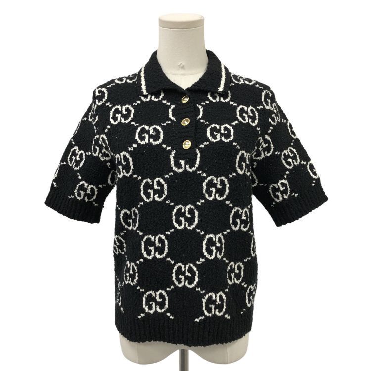 Gucci Gucci GG Logo Knit Polo Shirt Size XS Size XS / US 0-2 / IT 36-38 - 1 Thumbnail