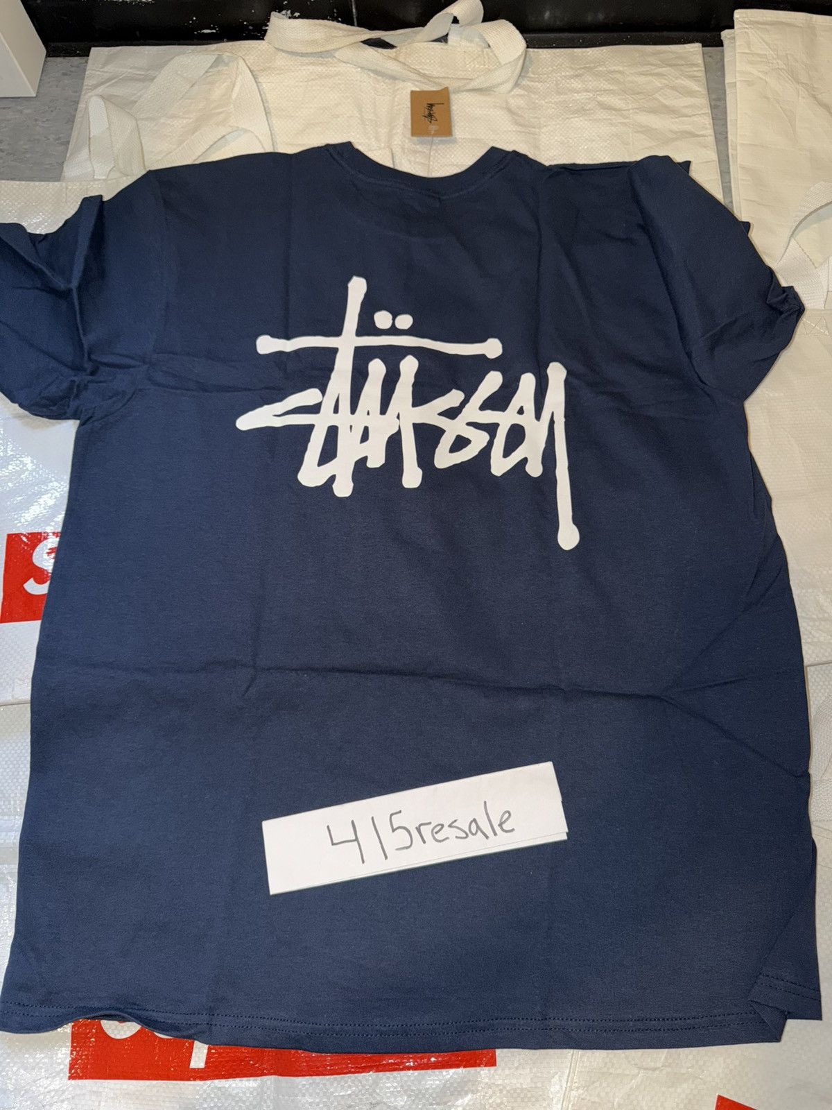 Stussy Stussy Basic Logo Tee Navy Size US L / EU 52-54 / 3 - 12 Thumbnail