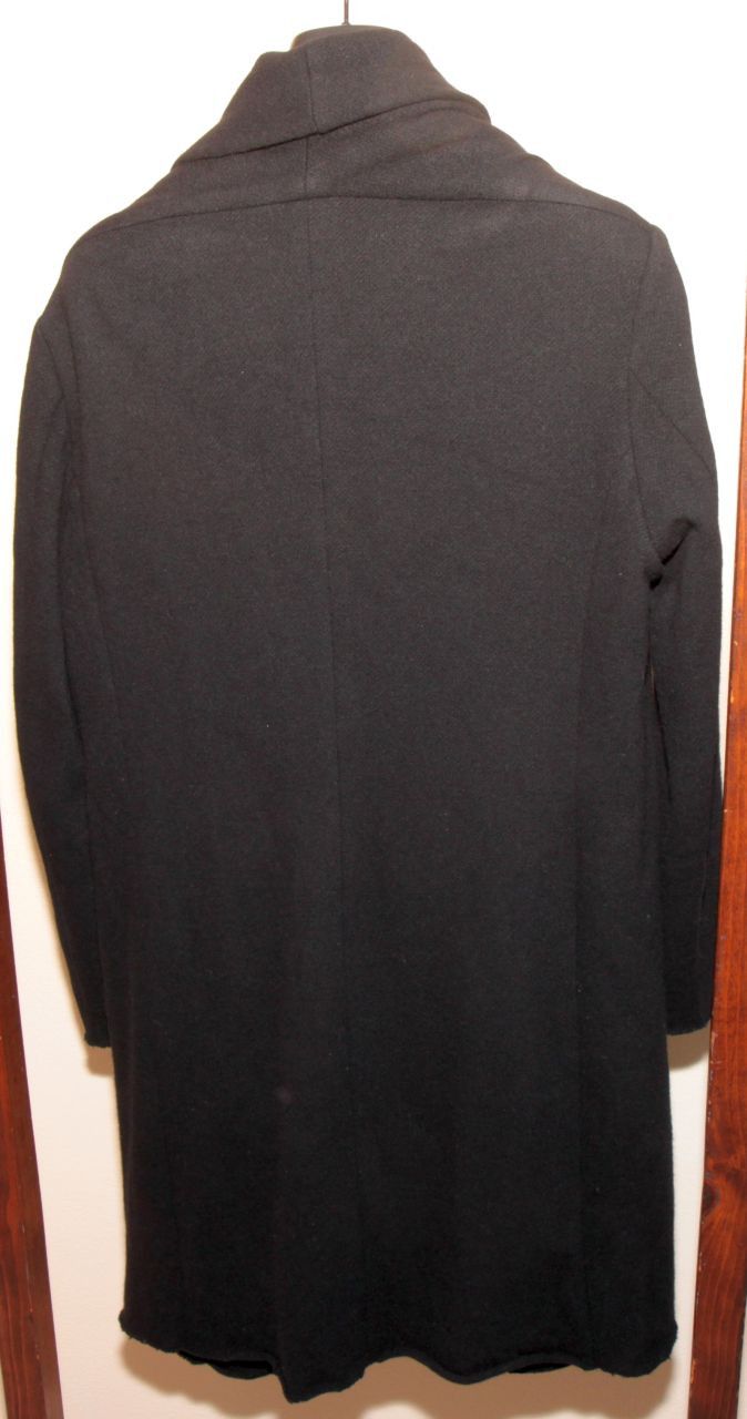 Kazuyuki Kumagai Attachment Wool Melton Stole Coat Black Paperclip KC83-028 Size US M / EU 48-50 / 2 - 4 Thumbnail