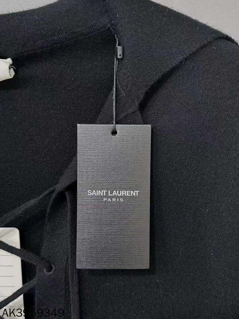 Saint Laurent Paris Saint Laurent ParisStrappy Long Sleeve Cropped Dress 2504- Size S / US 4 / IT 40 - 4 Thumbnail