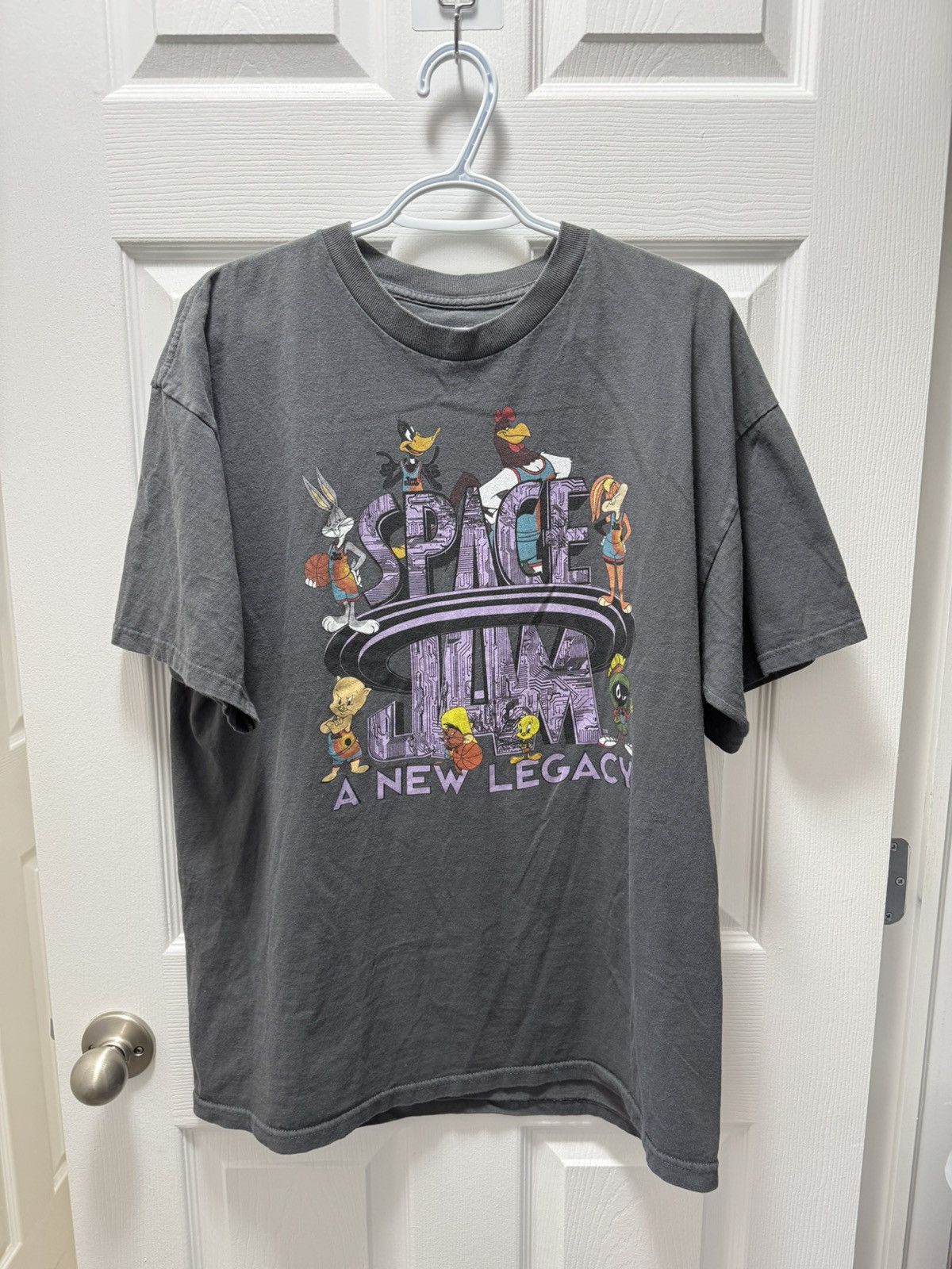 Cartoon Network × Jordan Brand × NBA Space Jam A New Legacy NBA Cartoon Merch Shirt Grey Size US XL / EU 56 / 4 - 1 Thumbnail