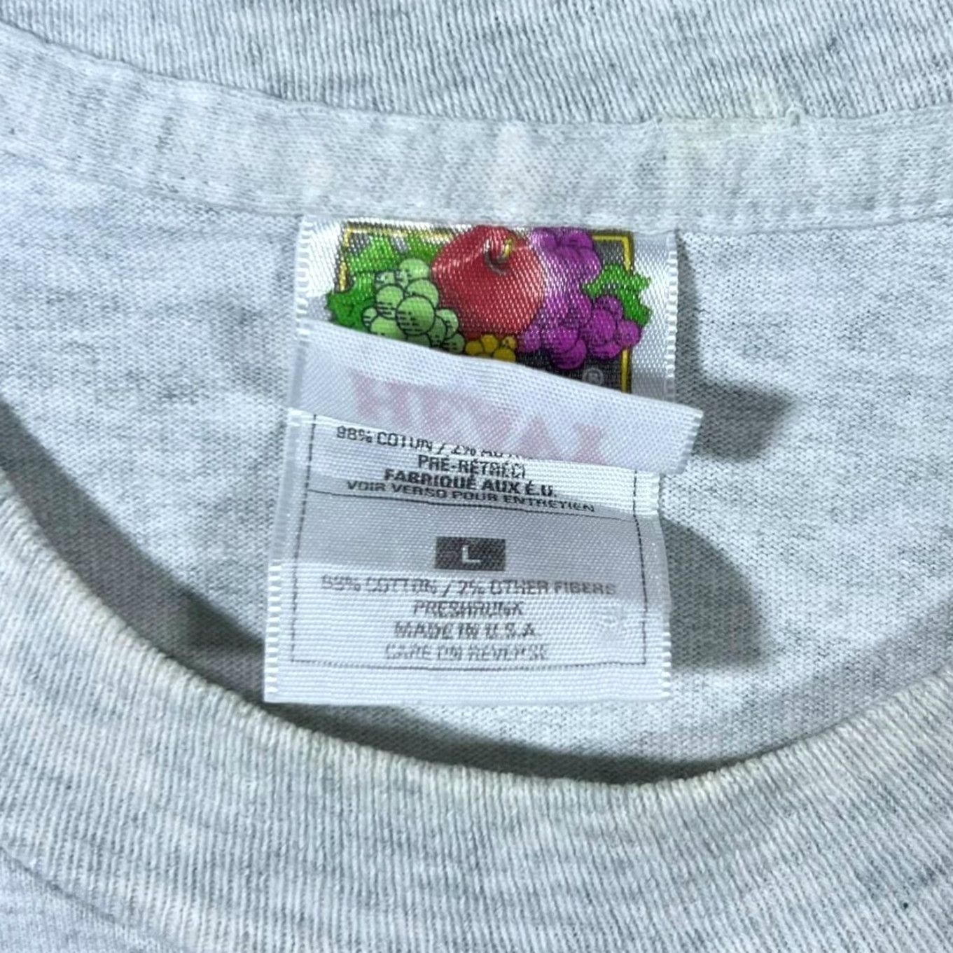 Fruit Of The Loom Vintage FOTL Florida Souvenir Graphic T-Shirt Mens M Light Grey 90s Size US M / EU 48-50 / 2 - 3 Thumbnail