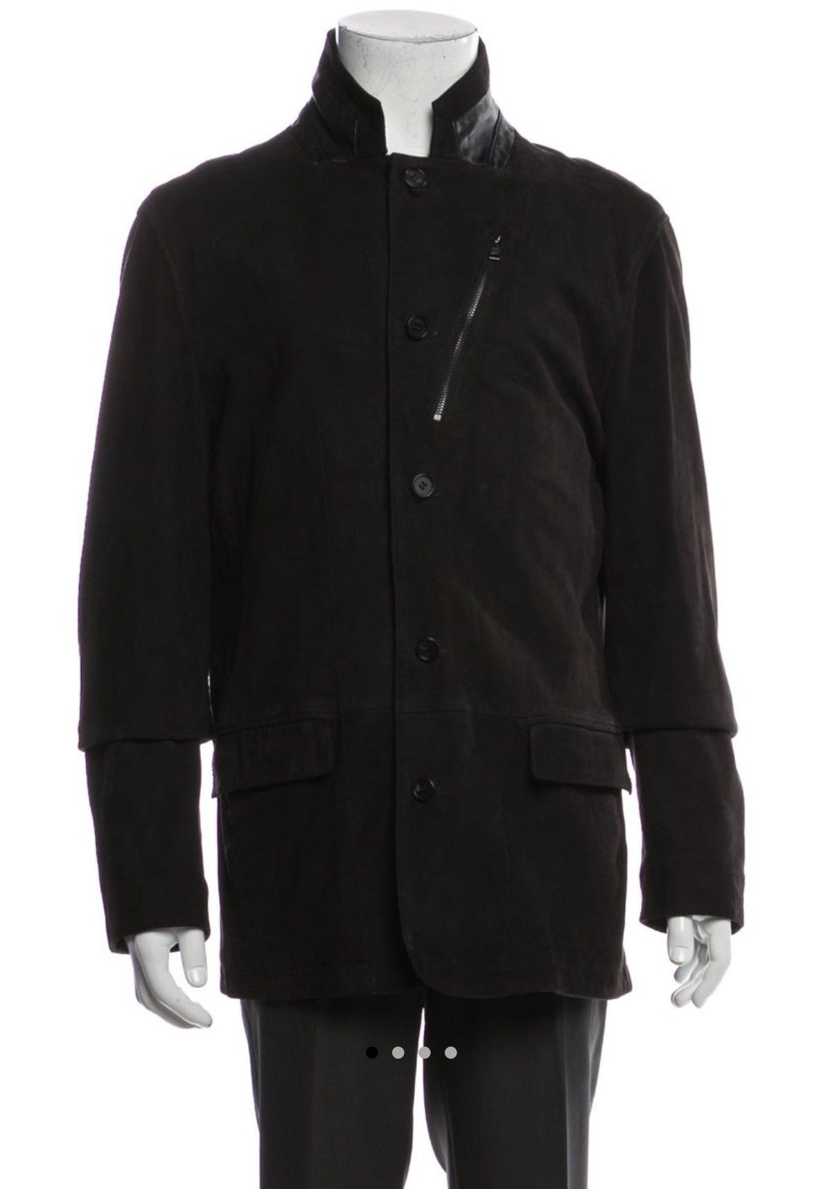 Image of Allsaints Leather Jacket in Black, Men's (Size XL)