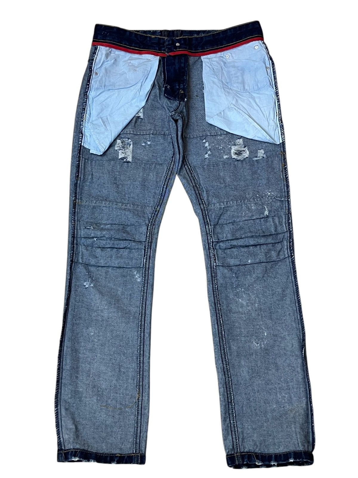 Japanese Brand SICK🔥KROME NEW YORK TYE DYE DISTRESSED STYLE JEANS Size US 31 - 3 Thumbnail
