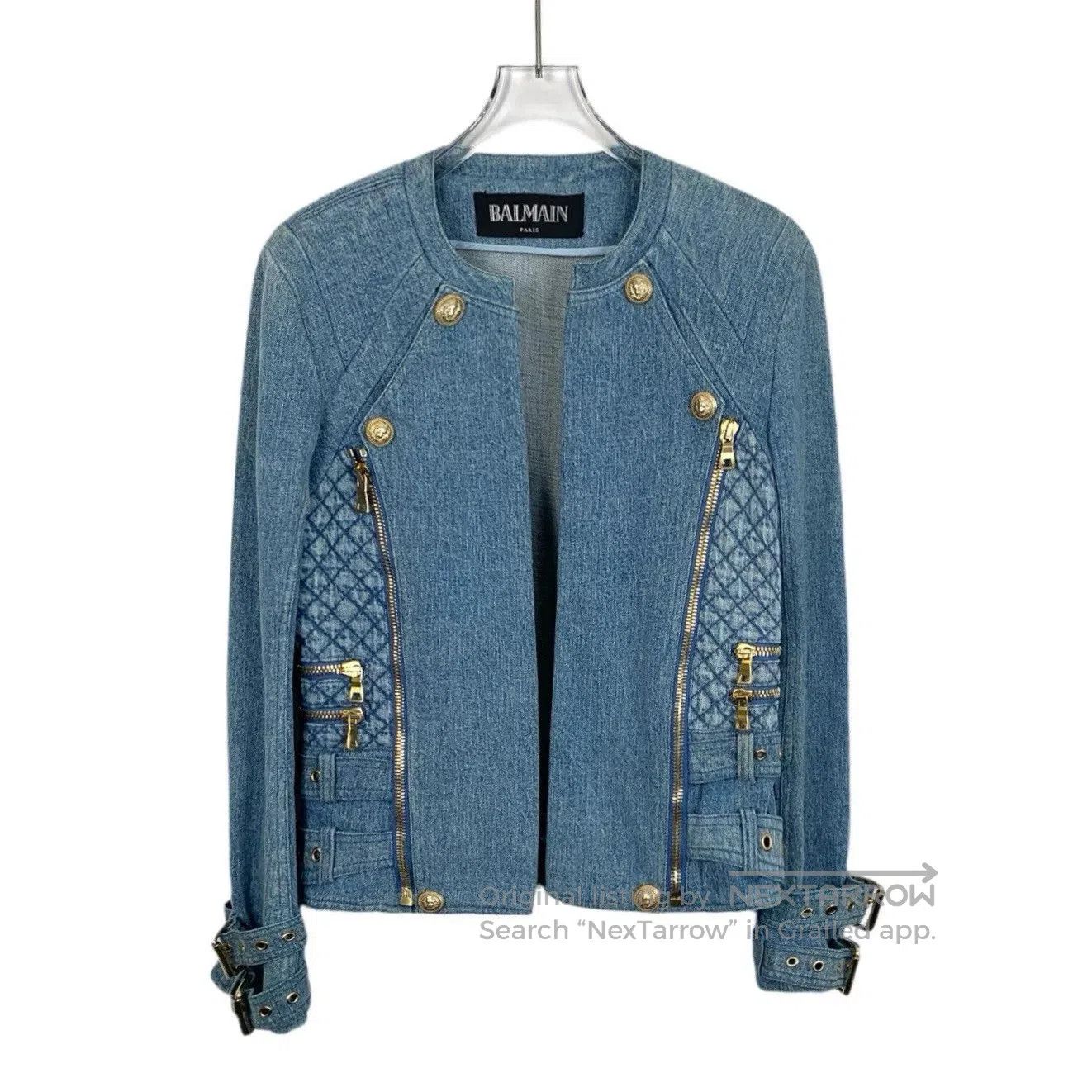 Balmain Balmain Blue Gold Button Denim Jacket. Size XS / US 0-2 / IT 36-38 - 1 Thumbnail