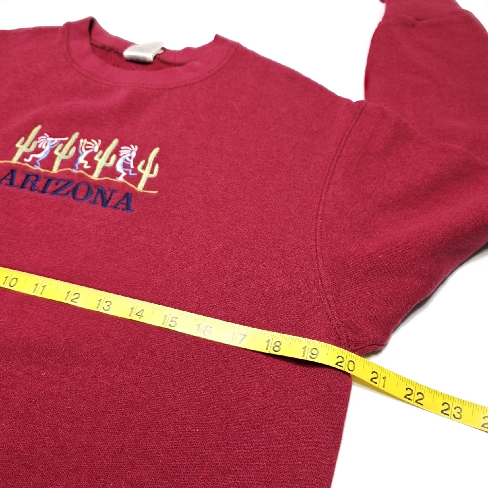 Fruit Of The Loom VINTAGE Arizona Sweatshirt Maroon Cactus Native Desert Embroidered Men's Medium Size US M / EU 48-50 / 2 - 5 Thumbnail