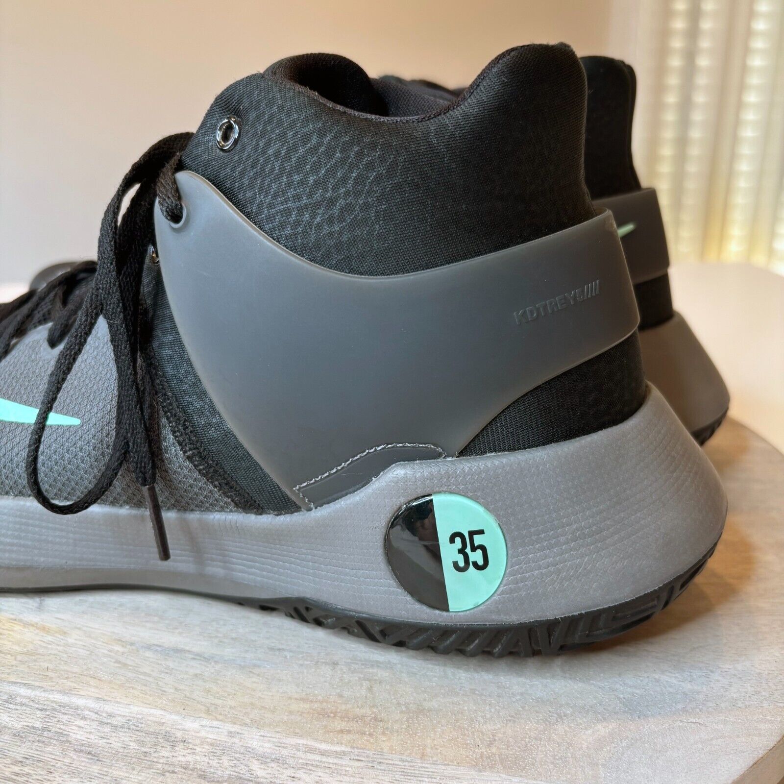 Nike Nike Men's KD Trey 5 VI Grey Green Glow Sneakers Size 11.5 Size US 11.5 / EU 44-45 - 7 Thumbnail