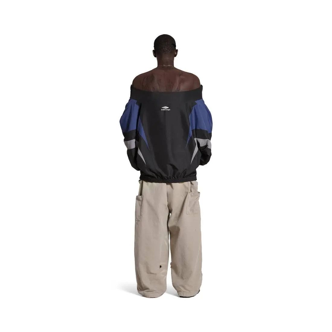 Balenciaga o1mt1gz0325 3B Sports Icon Off Shoulder Tracksuit Jacket Size US XS / EU 42 / 0 - 4 Thumbnail