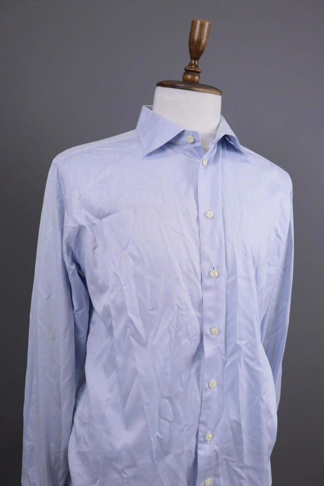 Eton Eton Slim Fit Blue Button Down Shirt Size 44 / 17 1/2 Size US M / EU 48-50 / 2 - 6 Thumbnail