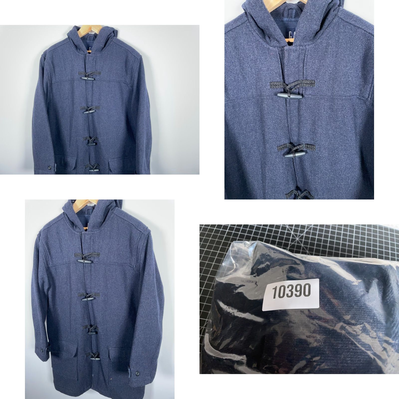 Gap GAP Wool Duffle Coat Men’s XL Dark Blue Heavyweight Overcoat Size US XL / EU 56 / 4 - 10 Thumbnail