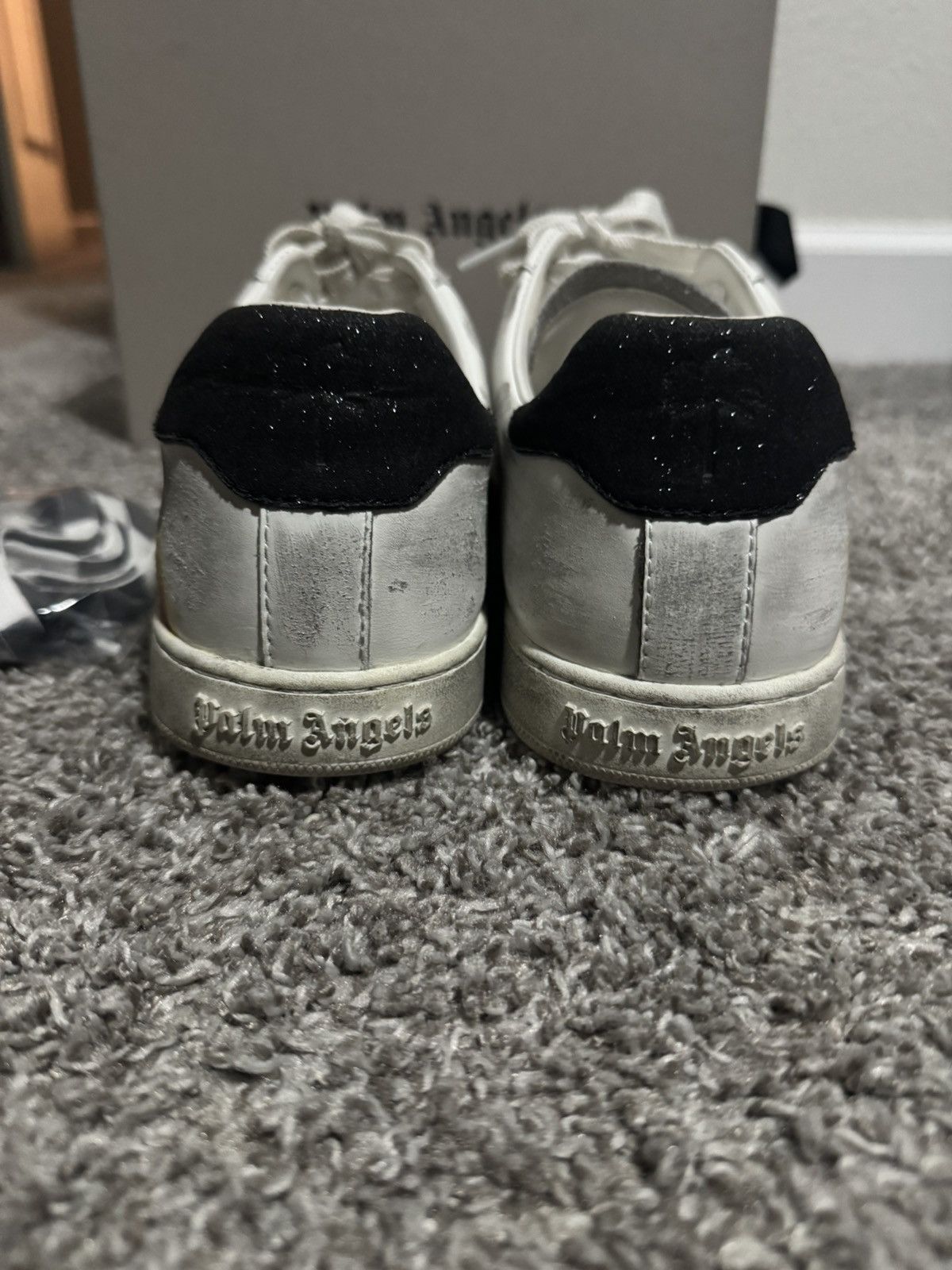 Palm Angels Palm Angels Distressed Flame Low Top Size US 7.5 / EU 40-41 - 4 Thumbnail