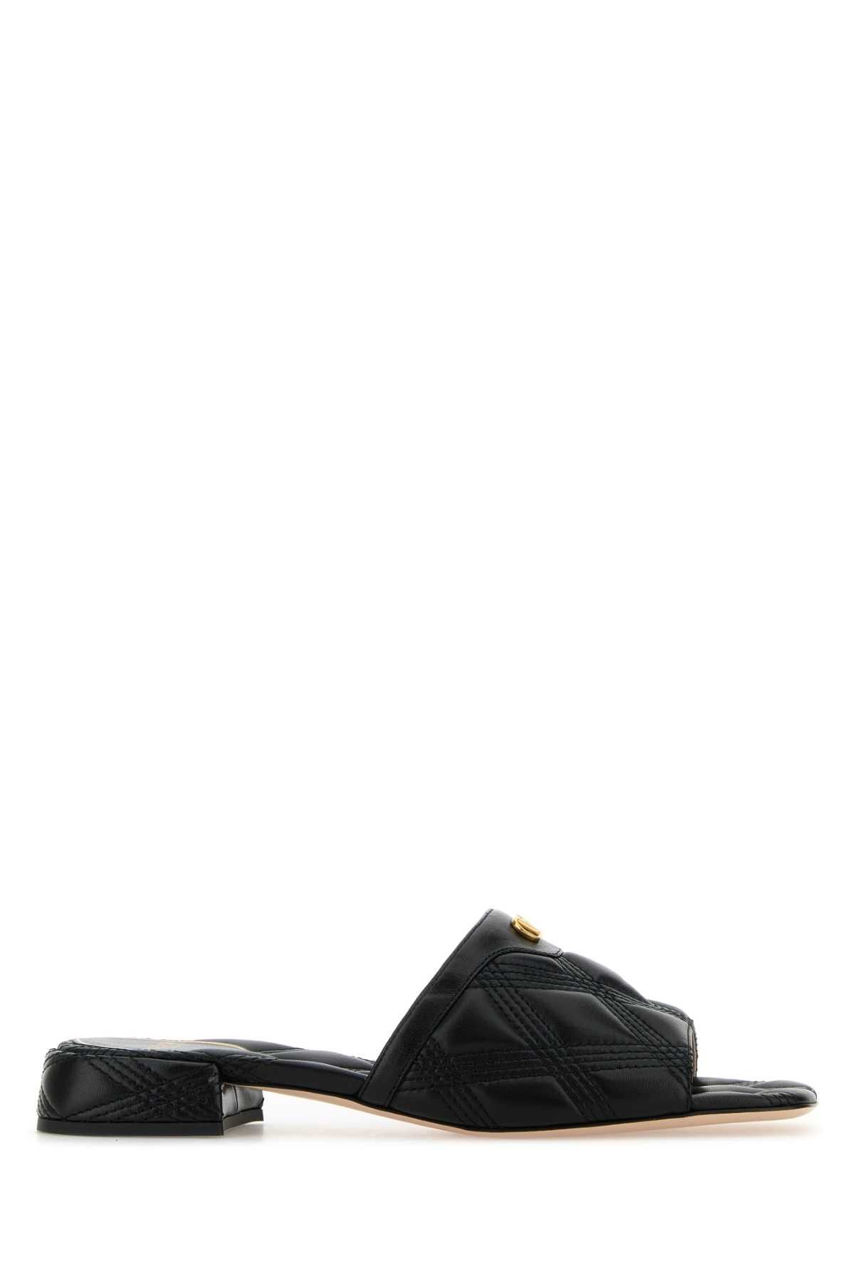 スリッポン VALENTINO CARAMEL LEATHER PLASTER CASTER SLIPPERS Plaster Caster studded suede slides in brown - Valentino