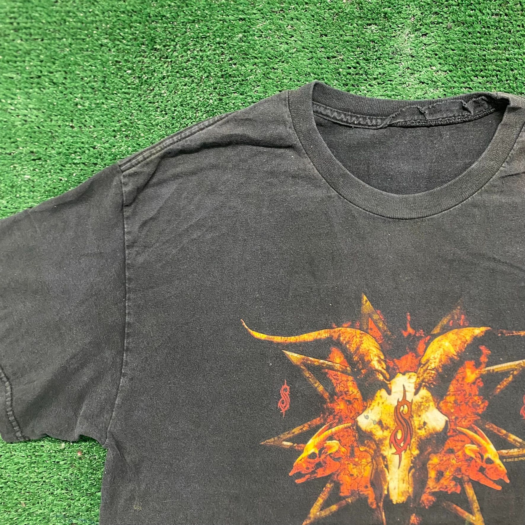 Band Tees Vintage Y2K Slipknot Iowa Metal Band Skull Sun Faded Tee Size US L / EU 52-54 / 3 - 2 Thumbnail