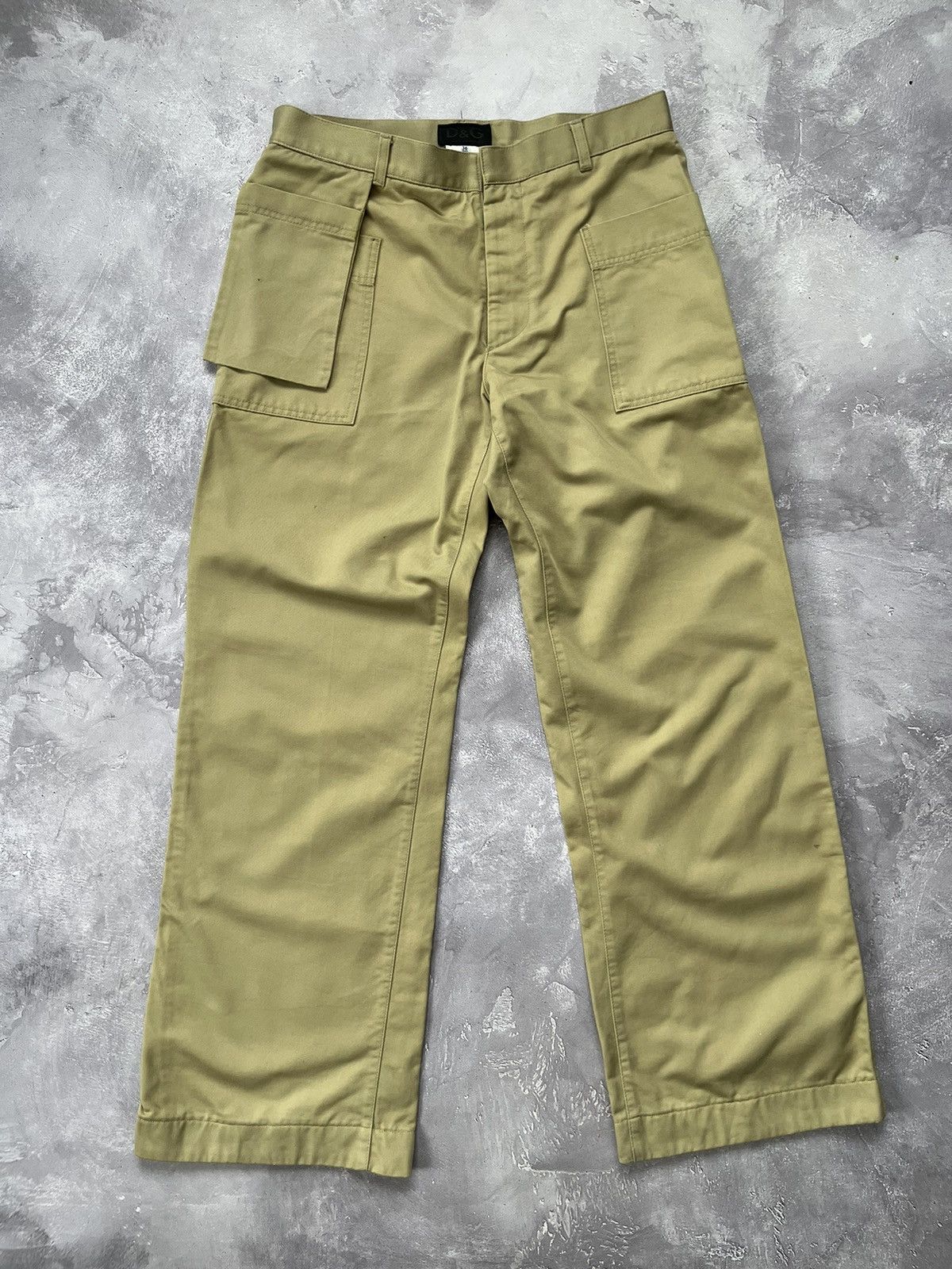 Dolce & Gabbana Vintage Dolce & Gabbana Baggy Work Pants Beige Size US 32 / EU 48 - 1 Thumbnail