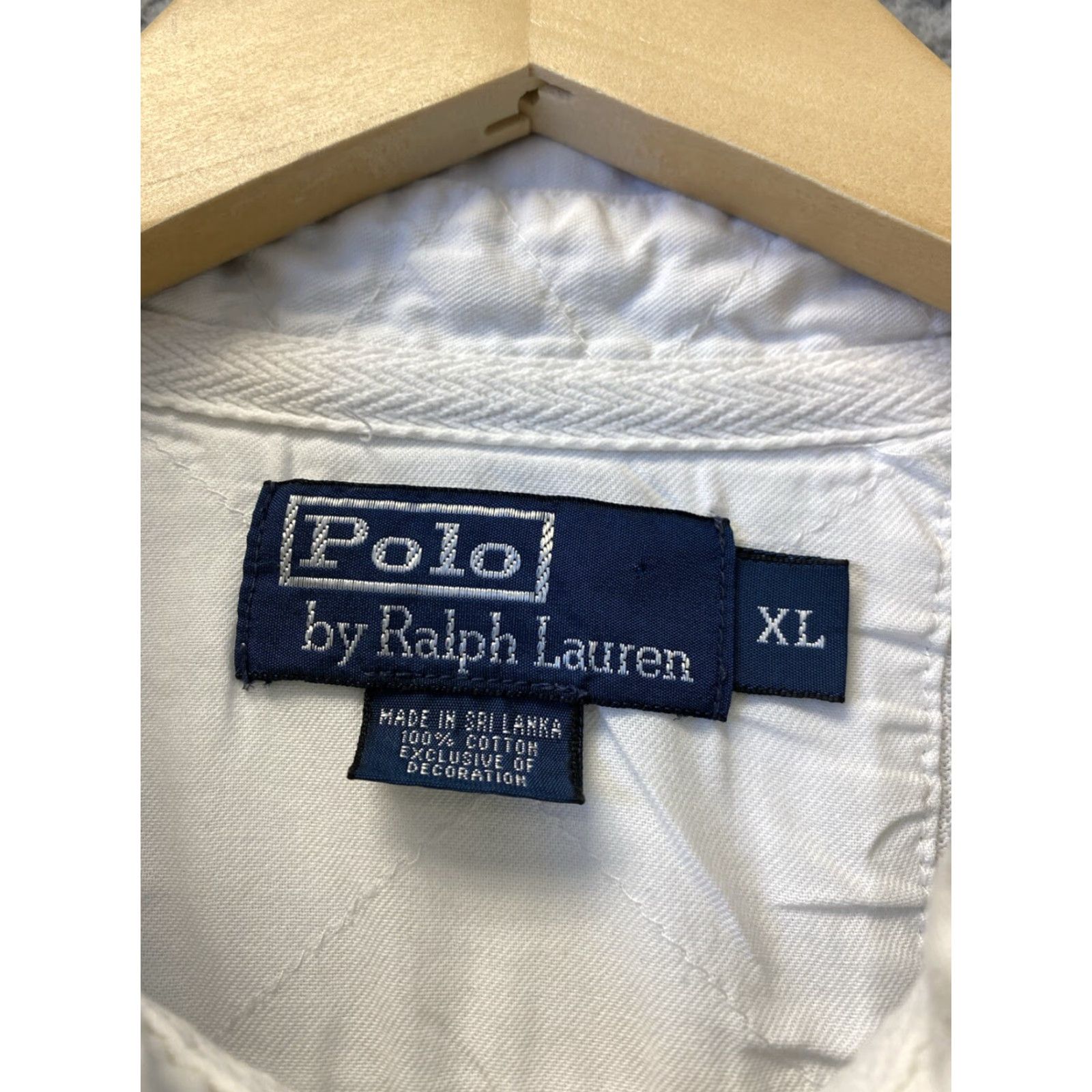 Ralph Lauren VINTAGE Ralph Lauren Polo Shirt XL White Solid Short Sleeve Mens Size US XL / EU 56 / 4 - 6 Thumbnail