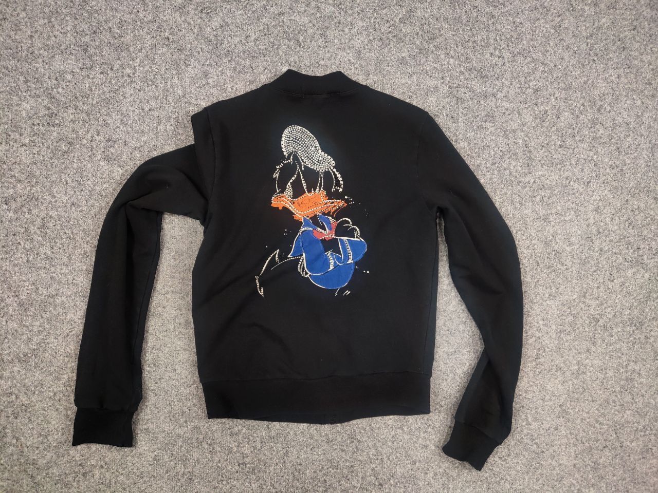 Iceberg Iceberg Disney Logo Vintage 90's Black Bomber Sweatshirt Size M / US 6-8 / IT 42-44 - 10 Thumbnail
