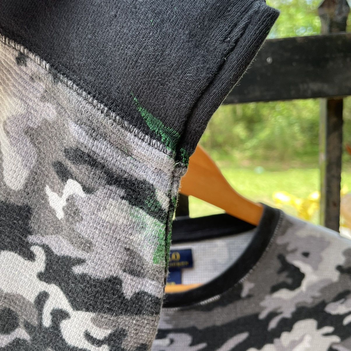 Polo Ralph Lauren × Ralph Lauren × Vintage 🔥Polo Ralph Lauren Small Pony Camo Design Waffle Shirts Size US M / EU 48-50 / 2 - 11 Thumbnail