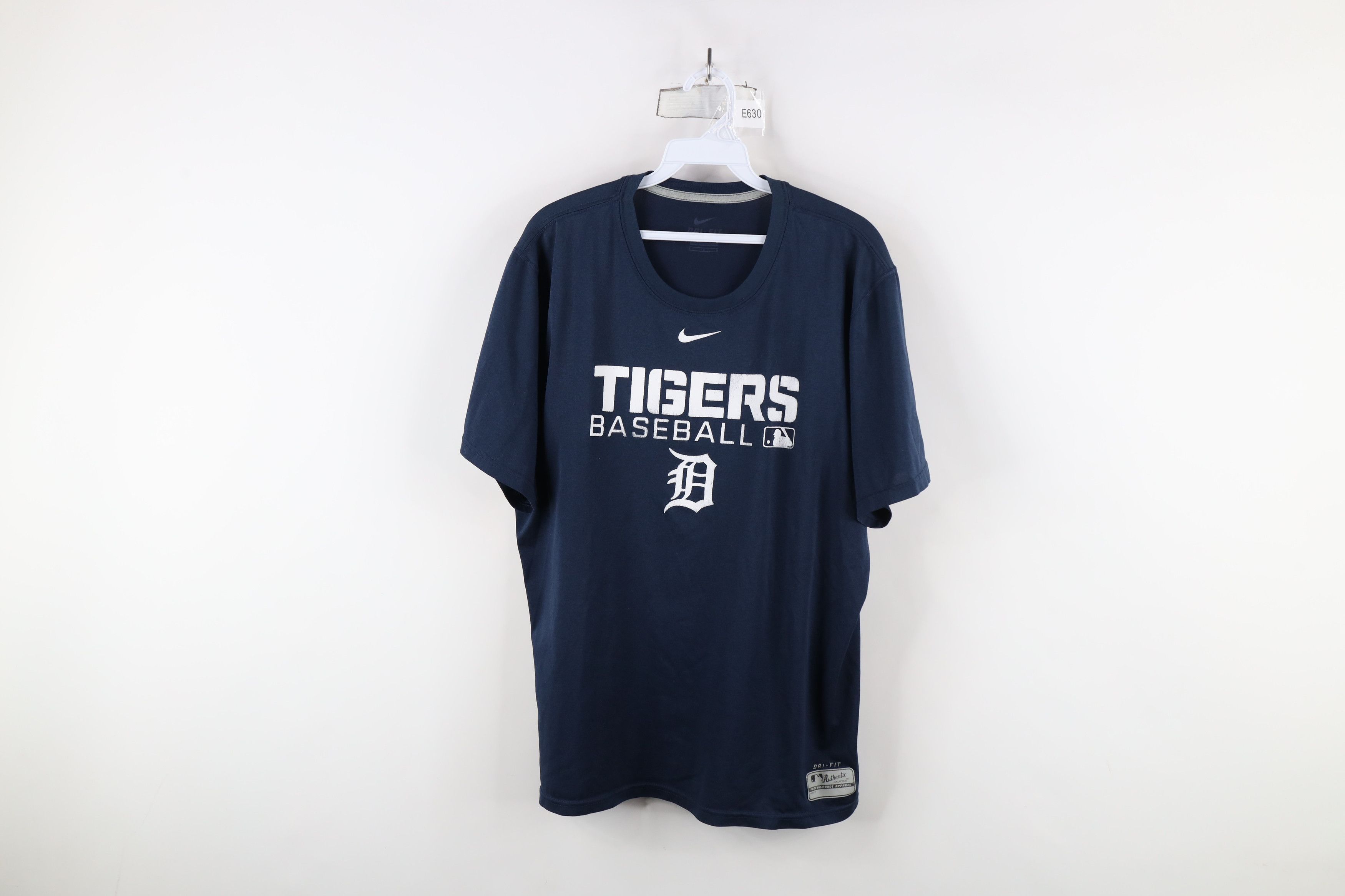 Nike × Vintage Nike Center Swoosh Detroit Tigers Baseball T-Shirt Blue Size US L / EU 52-54 / 3 - 1 Thumbnail