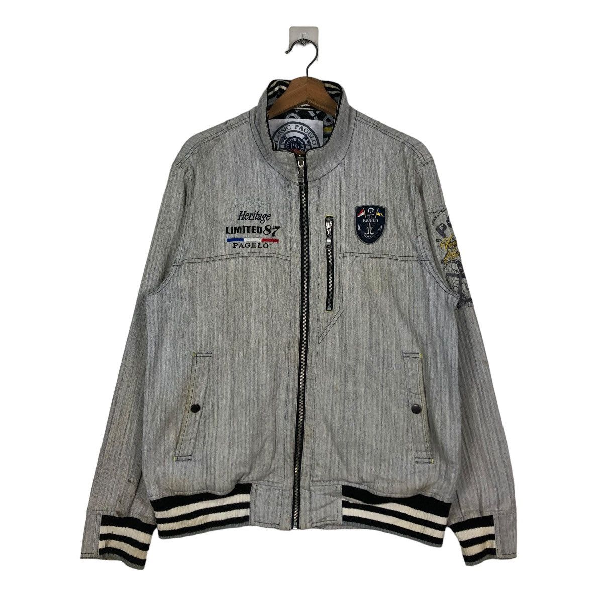 Hysteric Glamour 🔥VINTAGE BIKER JACKET PAGELO JAPAN BIG LOGO Size US L / EU 52-54 / 3 - 1 Thumbnail