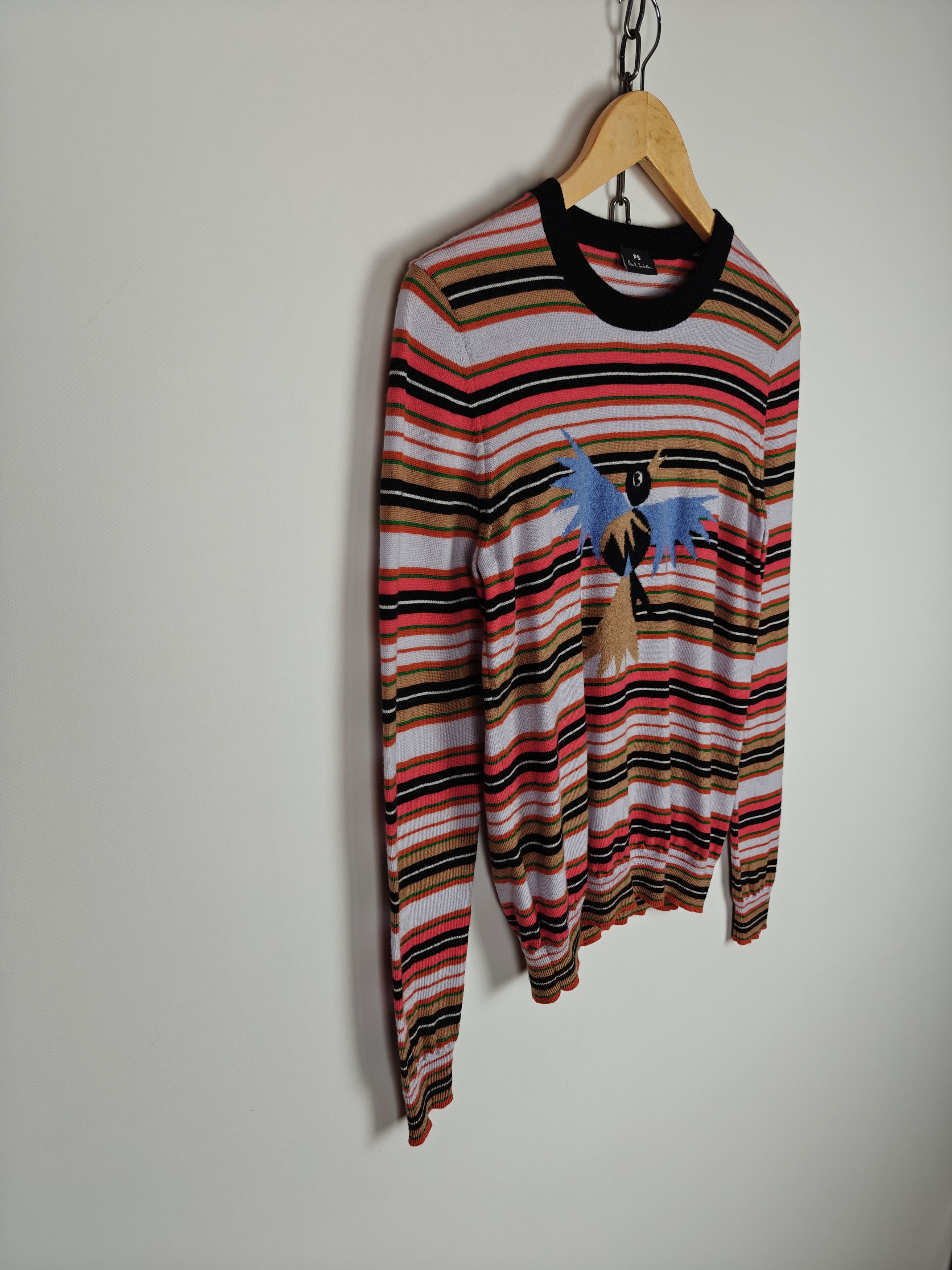 Paul Smith PS Paul Smith Striped Knit Sweater Embroidered Bird size S Size S / US 4 / IT 40 - 5 Thumbnail