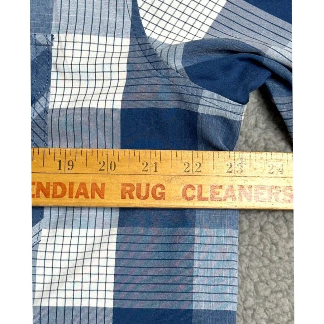 Orvis Orvis Shirt Adult Large Blue White Plaid Classic Collection Button Up Pocket Men Size US L / EU 52-54 / 3 - 5 Thumbnail