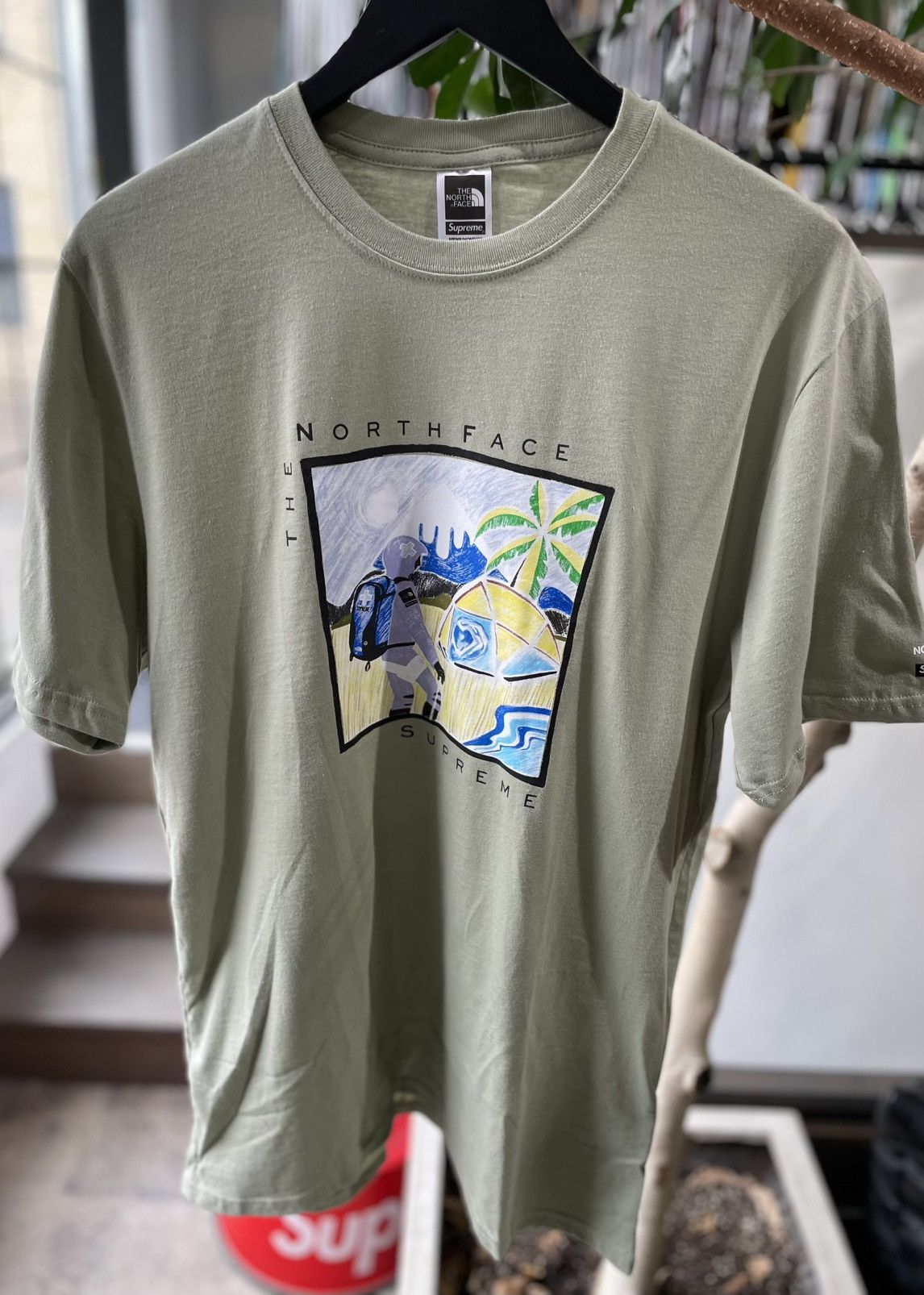 Supreme × The North Face Supreme x The North Face Sketch Tee Sage Size US M / EU 48-50 / 2 - 2 Thumbnail
