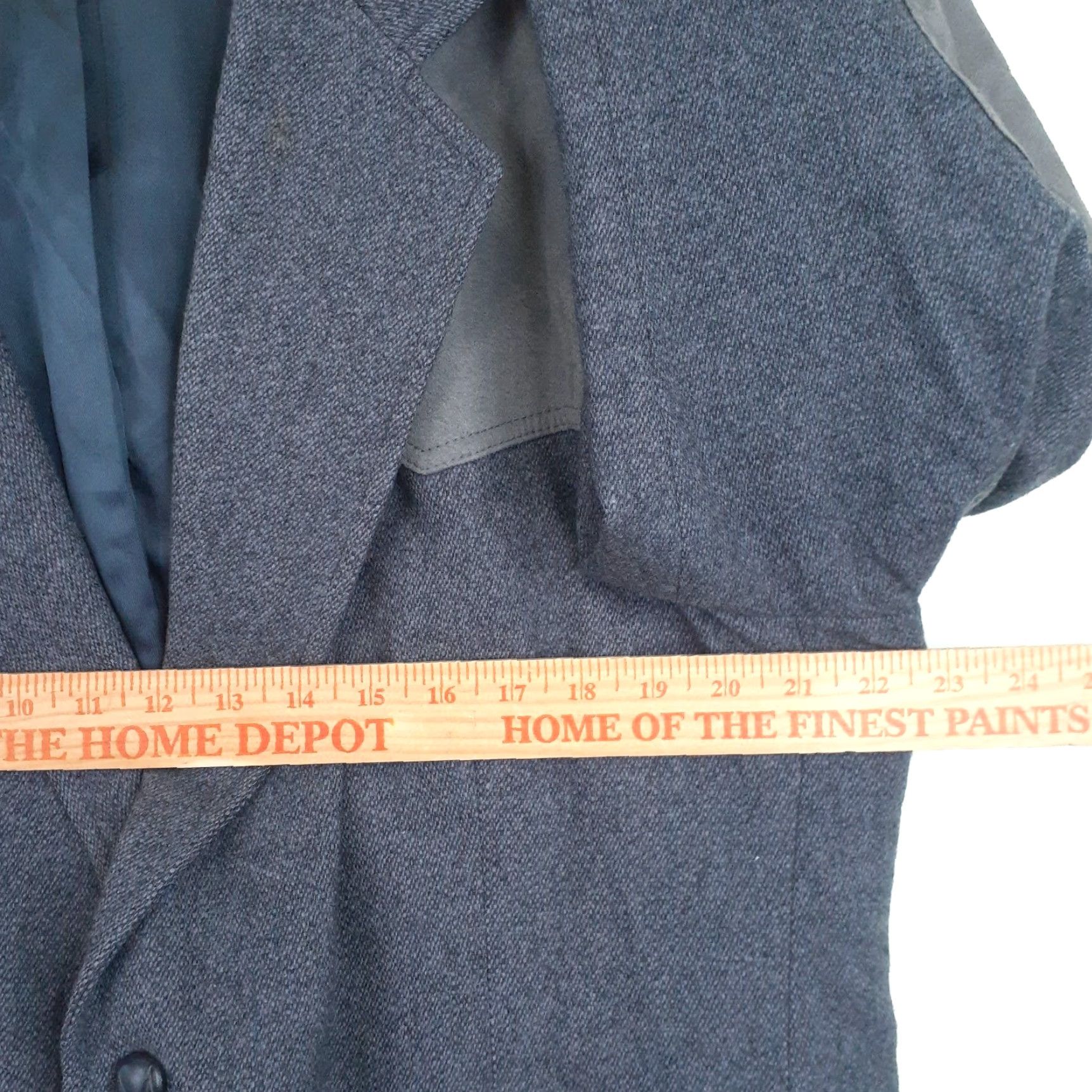 Pendleton VINTAGE Pendleton Blazer Jacket Sport Coat Mens 46 Gray Wool Elbow Patches Western Size 46R - 7 Thumbnail