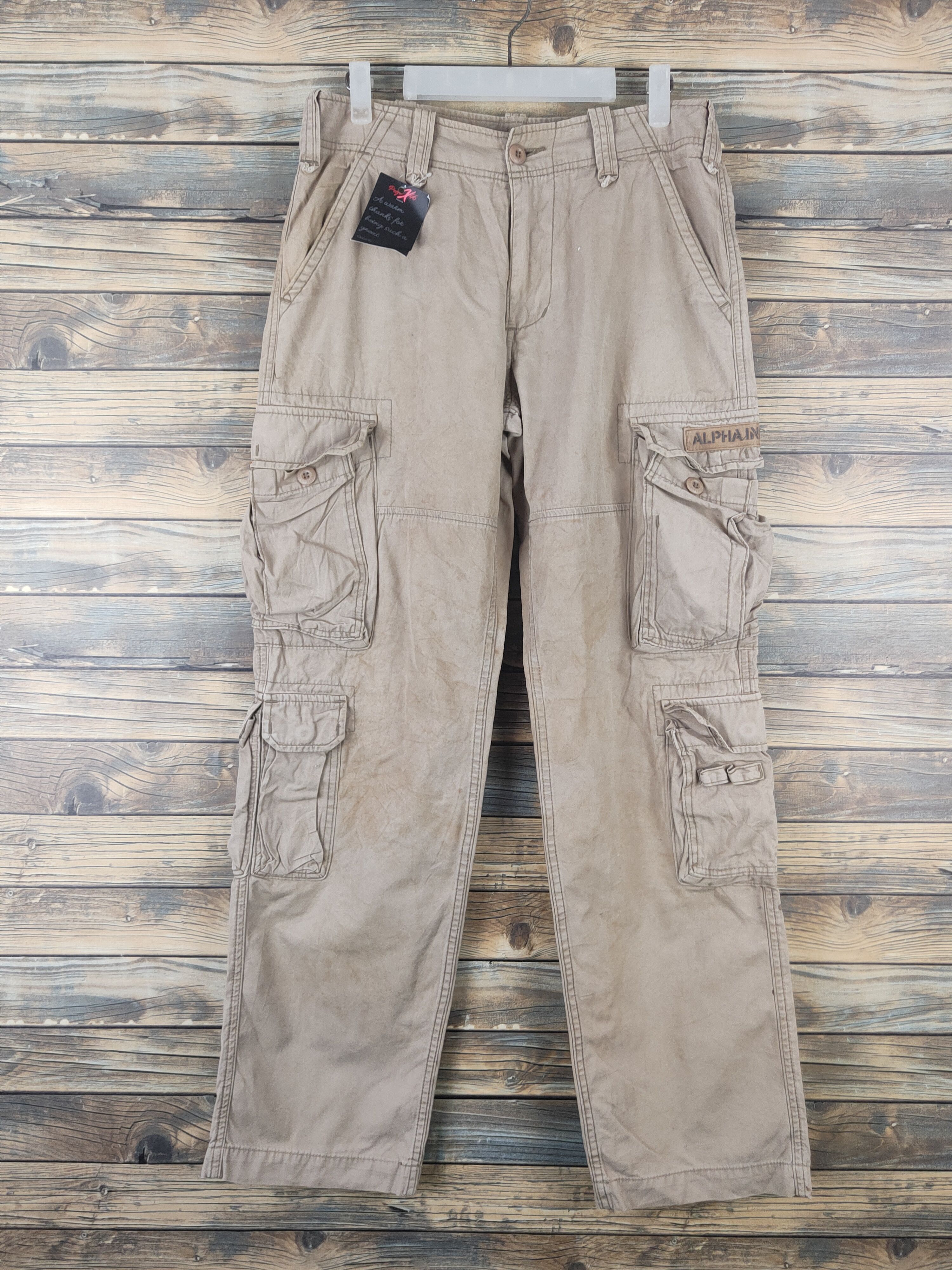 Alpha Industries DL Alpha Industries Beige Multipocket Cargo Pants #46-039 Size US 30 / EU 46 - 1 Thumbnail
