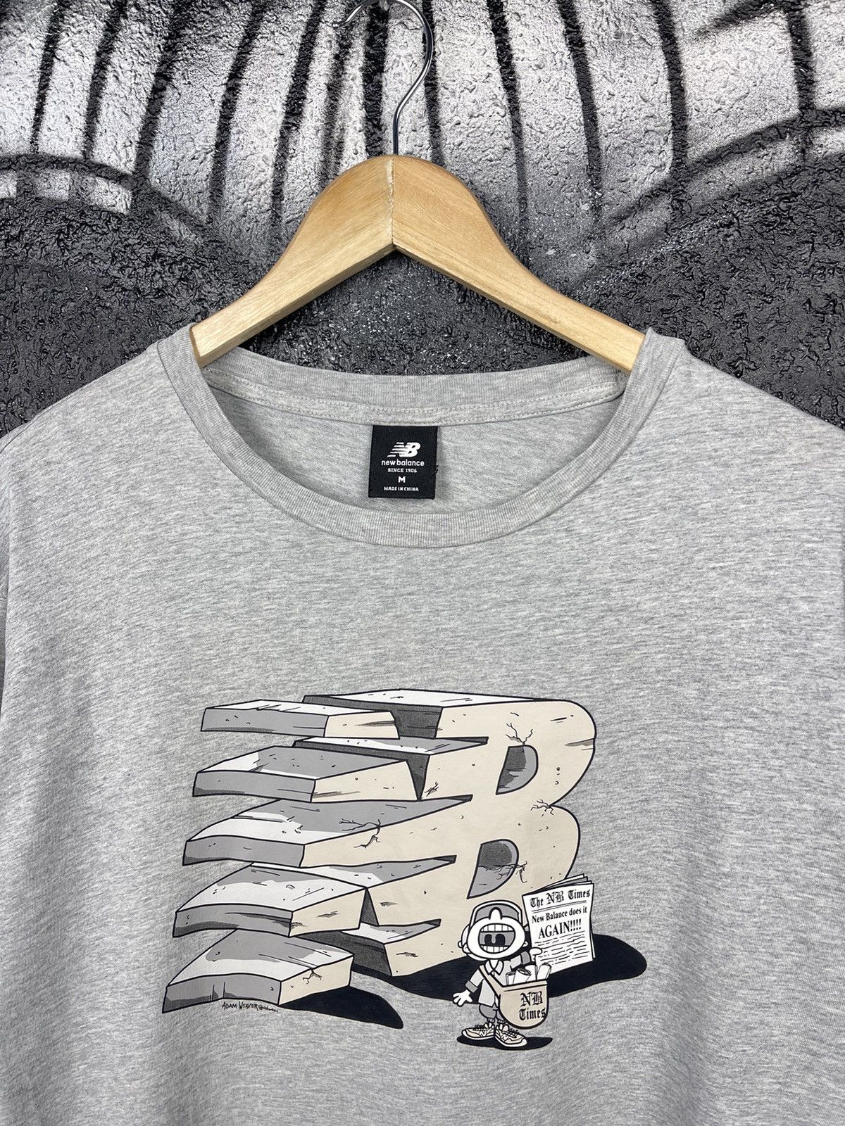 New Balance New Balance X Adam Weaver Front Logo Grey T-Shirt Size M Size US M / EU 48-50 / 2 - 4 Thumbnail