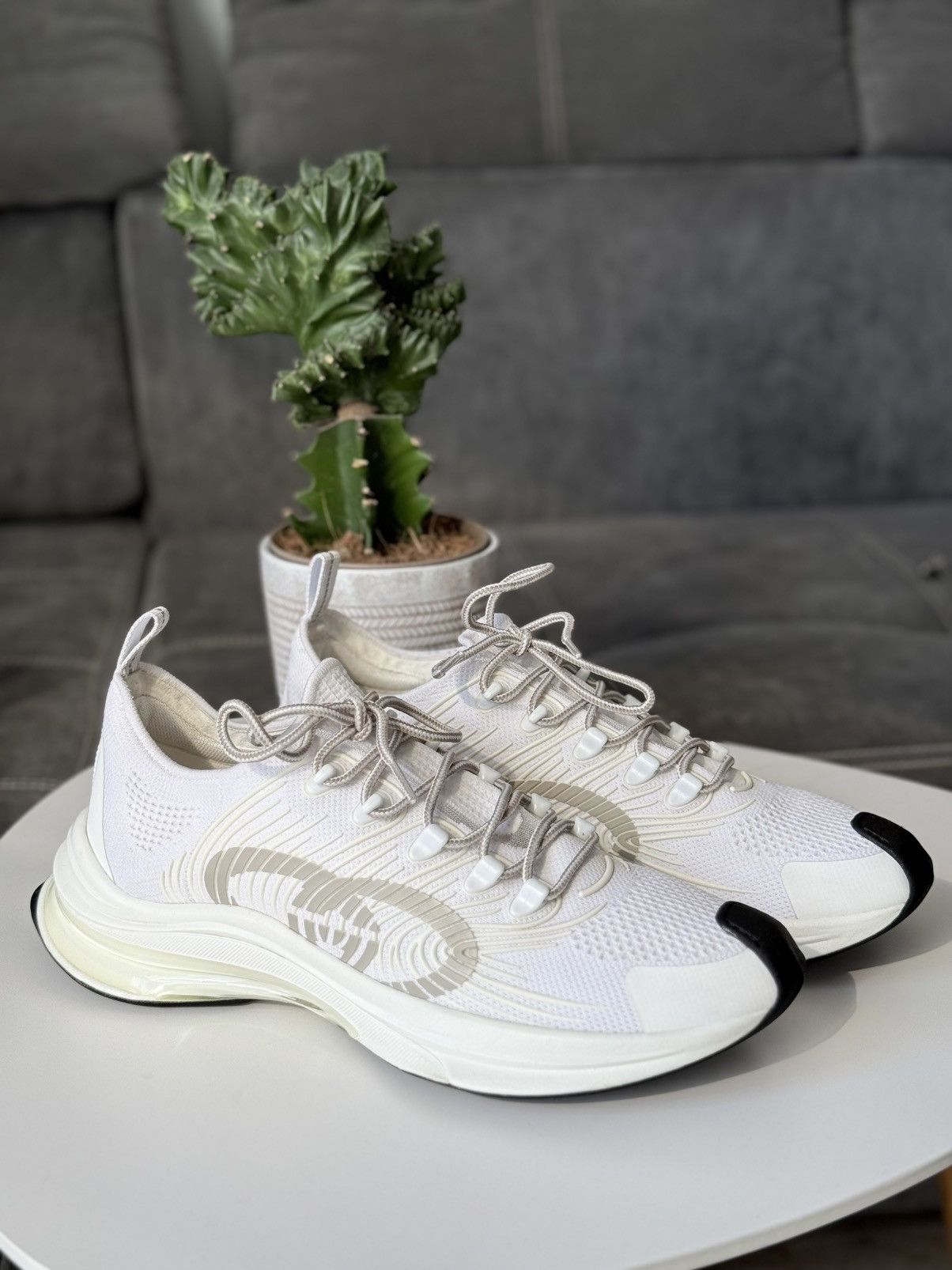 Gucci Gucci Run White Sneakers Mens Size US 12 / 45 IT Size US 12 / EU 45 - 10 Thumbnail