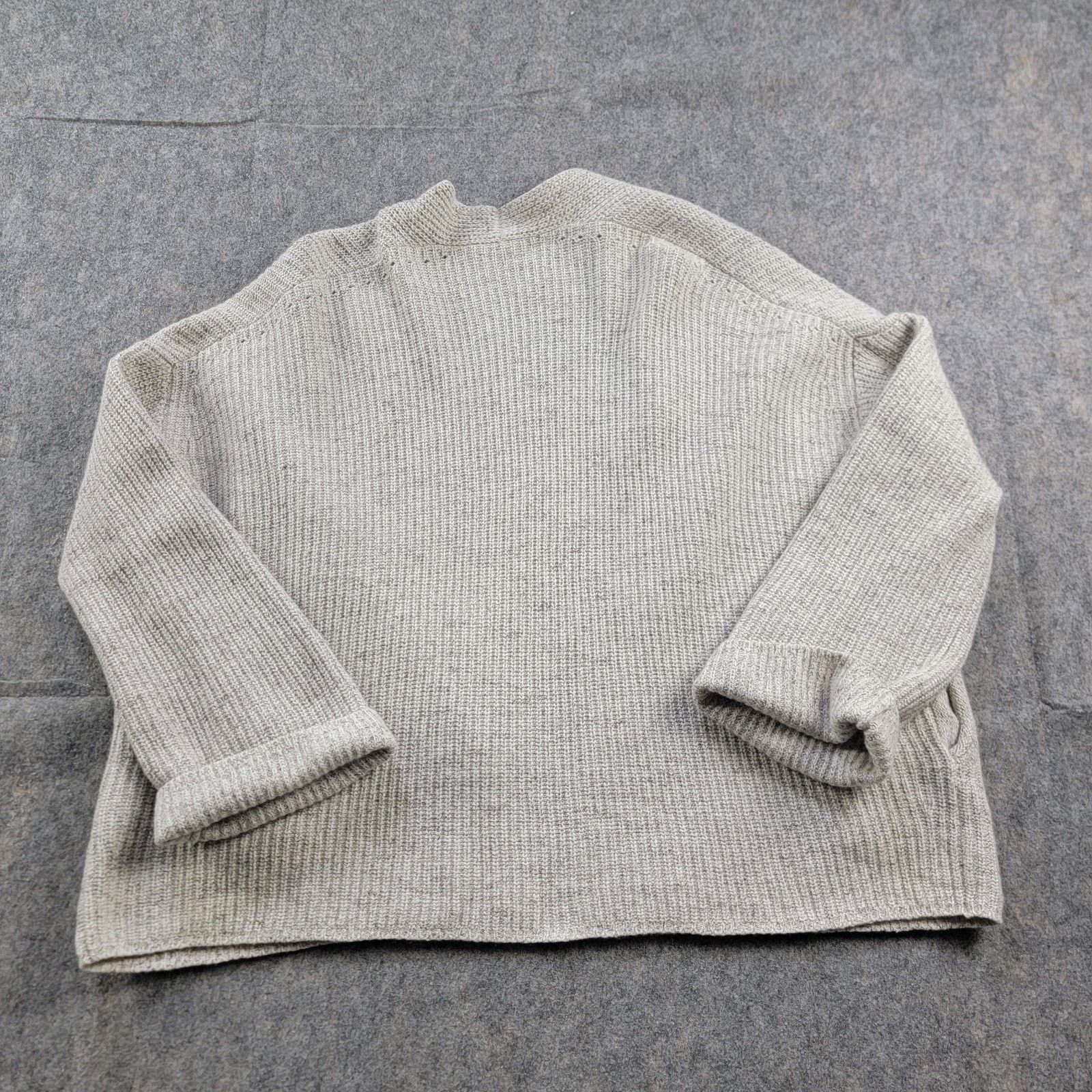 Everlane Everlane Cotton Wool Cardigan Size M Beige Oversized Ribbed Size M / US 6-8 / IT 42-44 - 3 Thumbnail