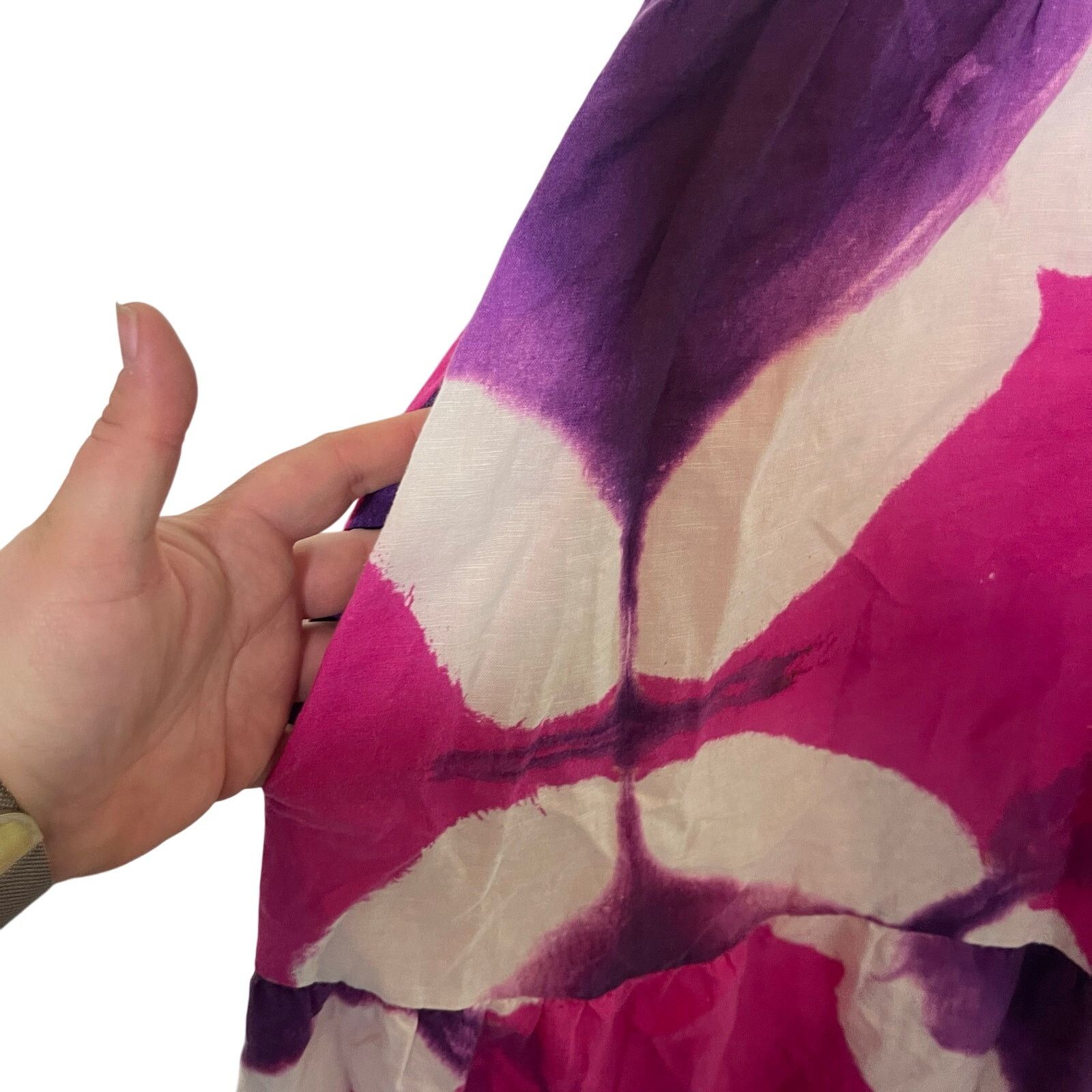 Other Busayo pink purple Tie Dye One Shoulder Dress sz 10 Size L / US 10 / IT 46 - 8 Thumbnail