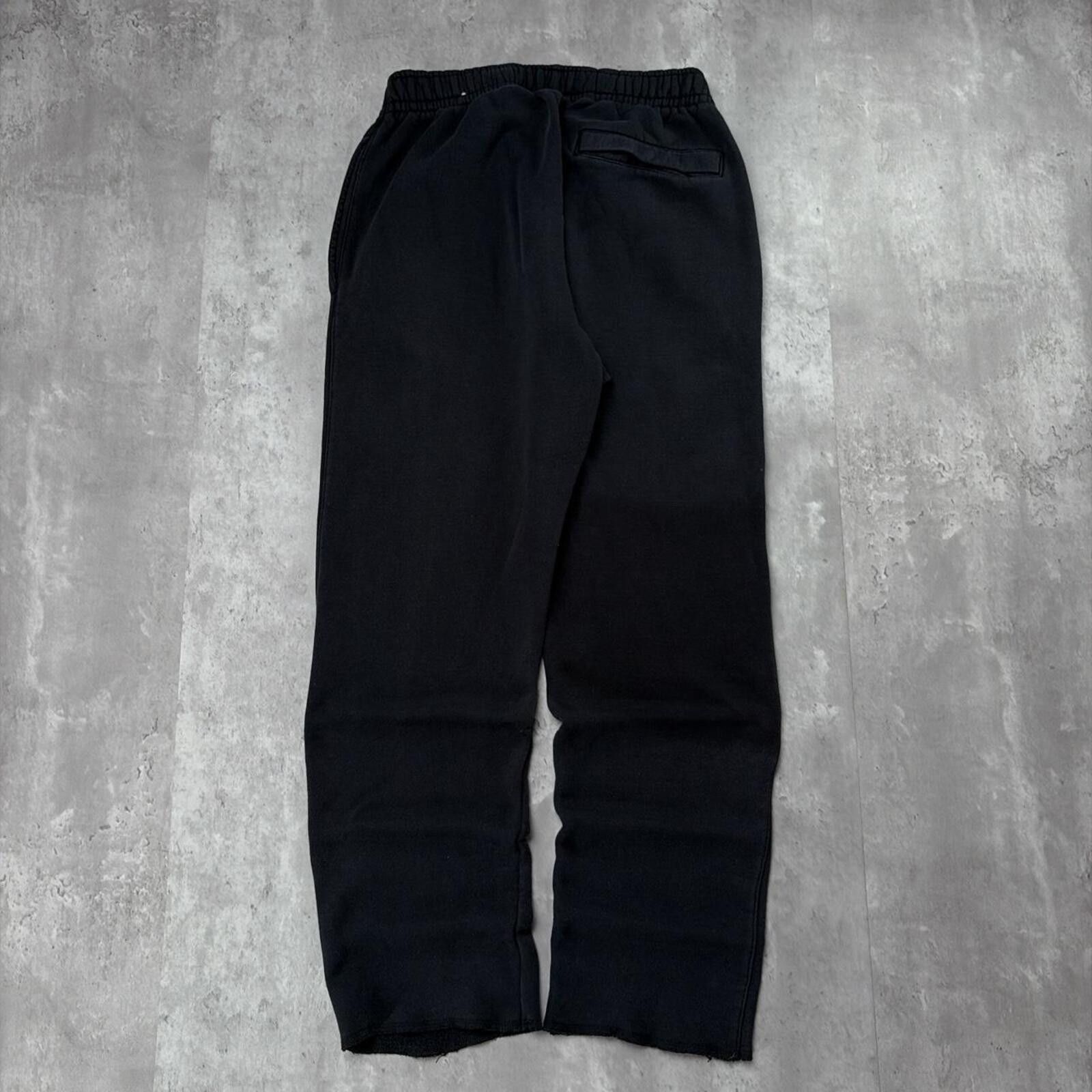 Nike Y2K Black Nike Swoosh Grunge Loose Skater Sweatpants Size US 30 / EU 46 - 2 Thumbnail
