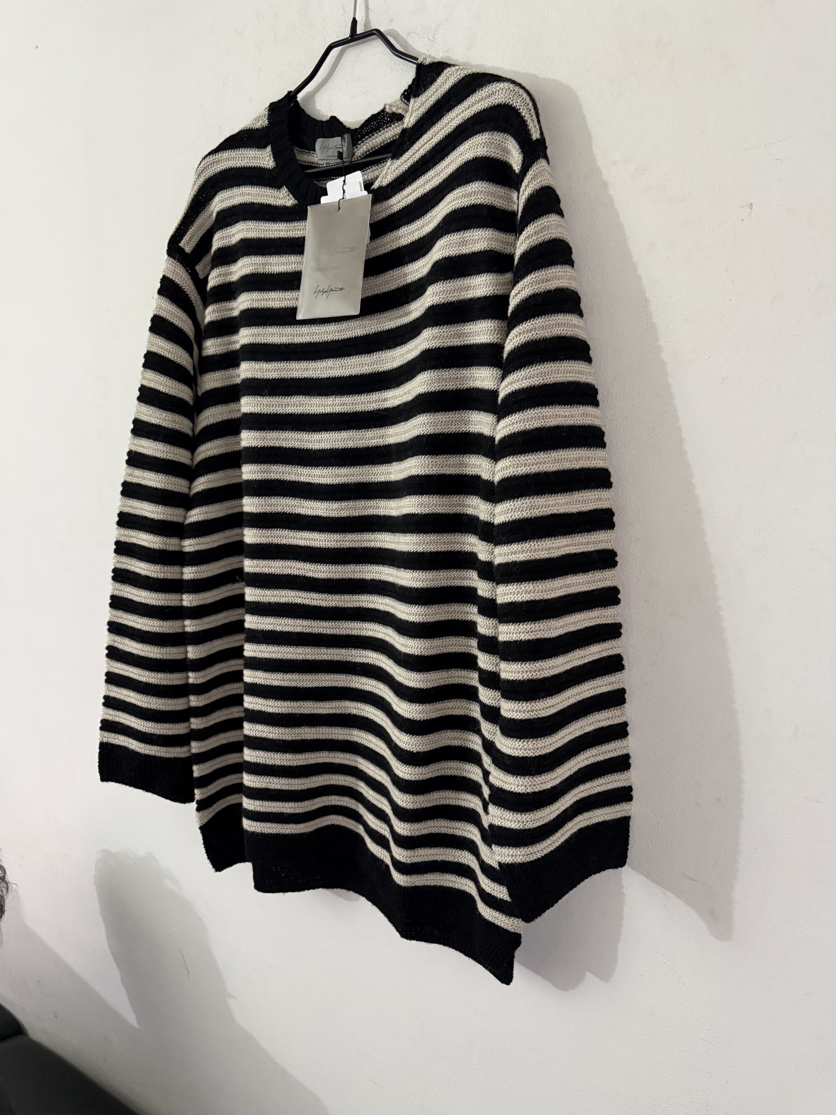 Yohji Yamamoto Asymmetric Striped Knit Size US L / EU 52-54 / 3 - 7 Thumbnail