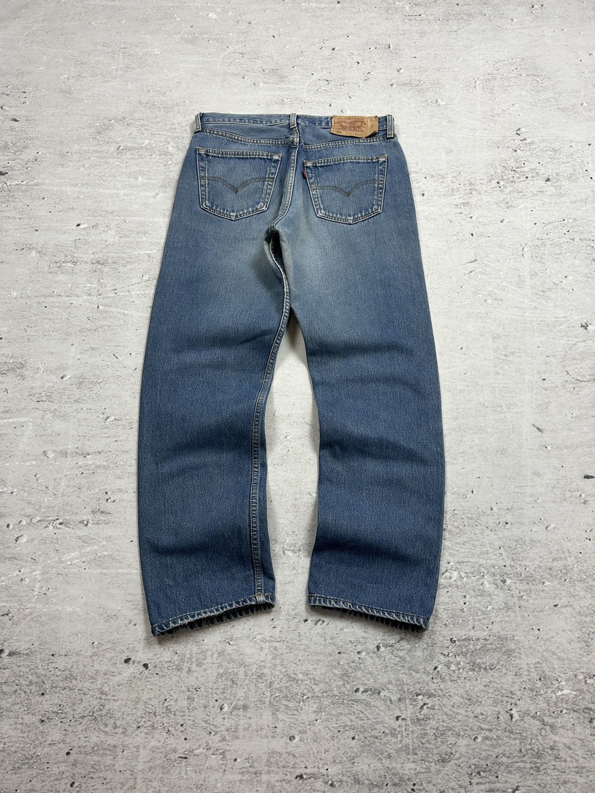 Levi's Vintage Clothing 💥Vintage Levis 501 Washed Baggy Wide Leg Denim Jeans 90s💥 Size US 32 / EU 48 - 1 Thumbnail