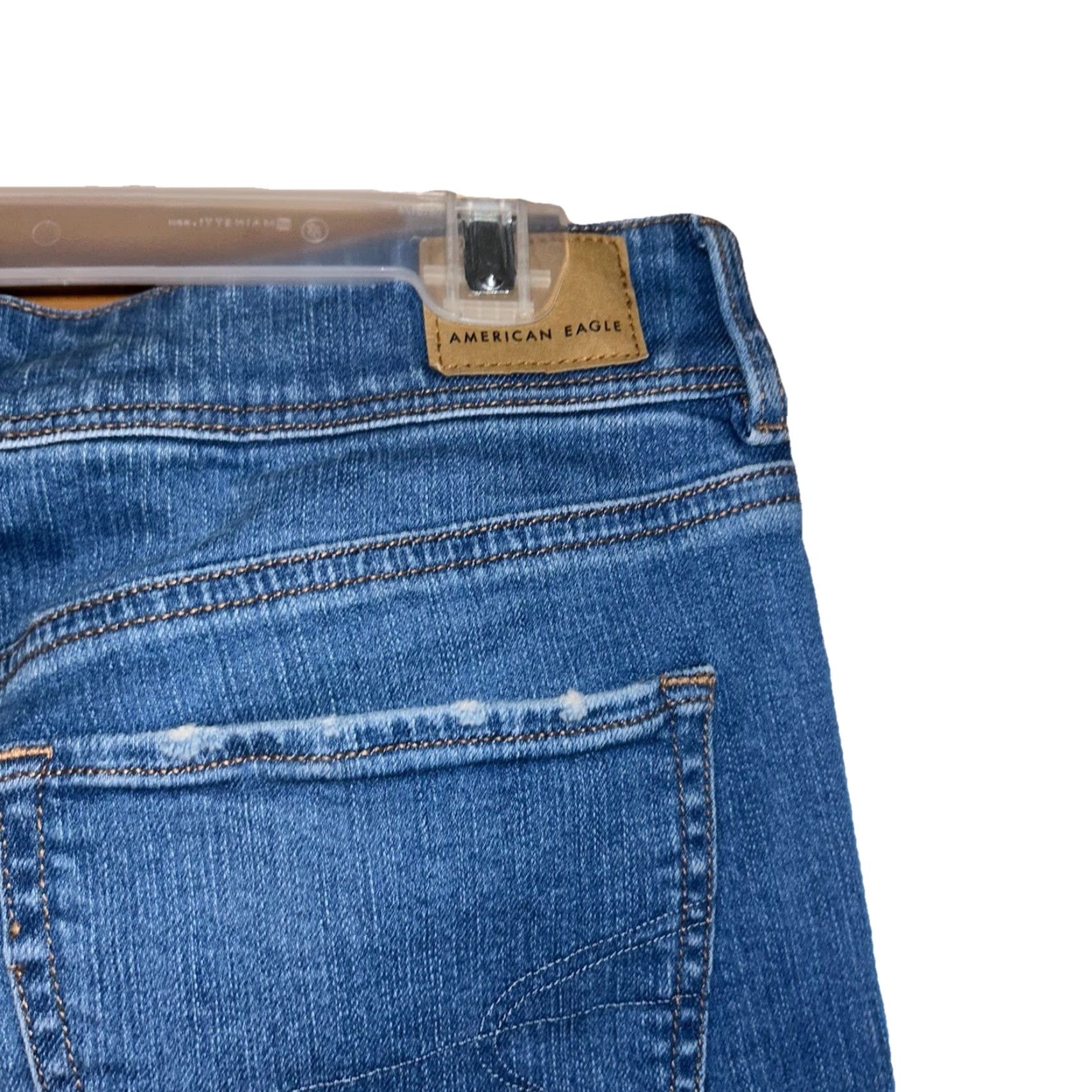American Eagle Outfitters American Eagle Outfitters Kick Boot Jeans Women 8 Regular 30x32 Stretch Blue Coin Pockets Zipper Modern Size 30" / US 8 / IT 44 - 2 Thumbnail