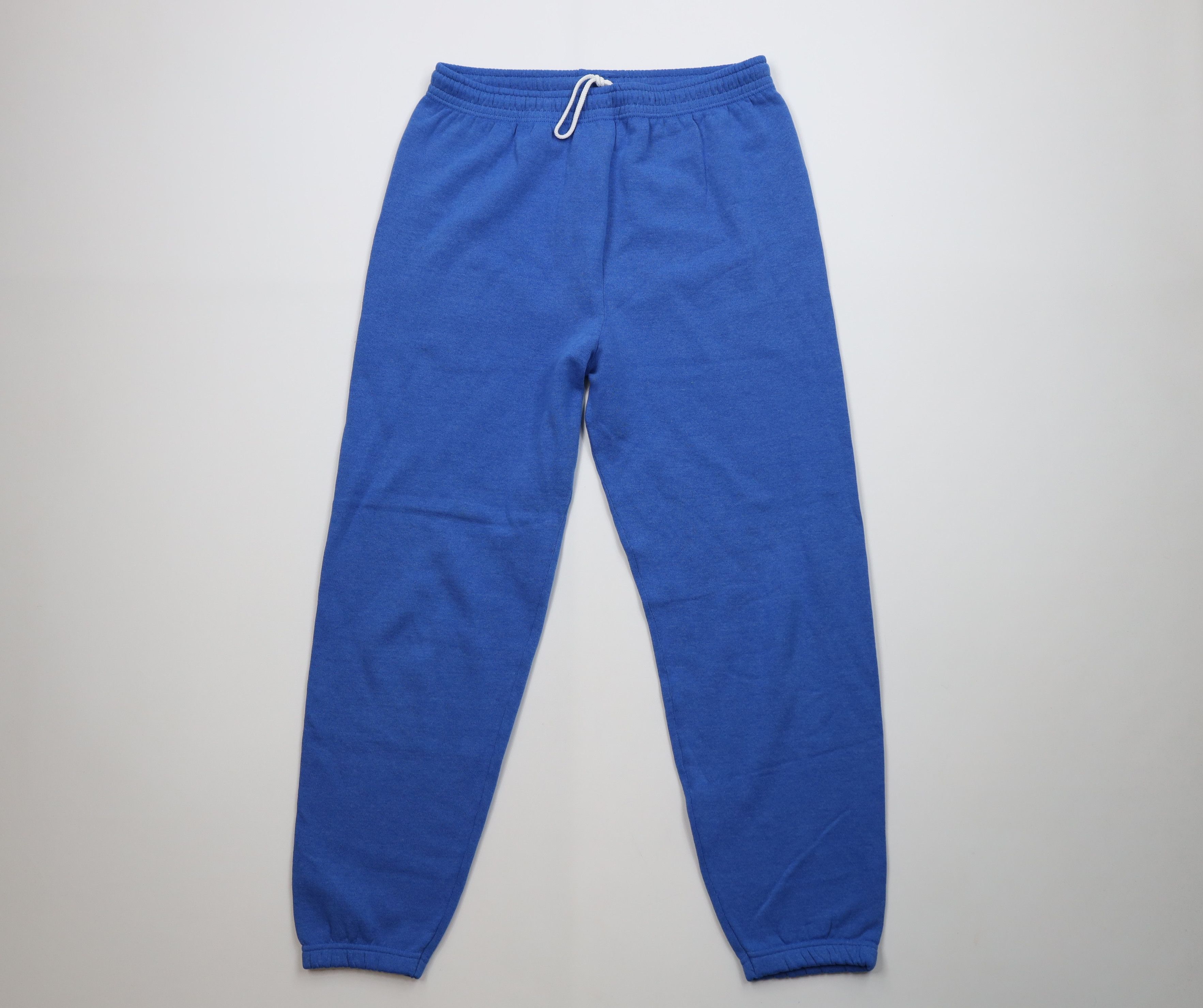 Vintage Vintage 90s Streetwear Sweatpants Joggers Royal Blue USA Size US 34 / EU 50 - 1 Thumbnail