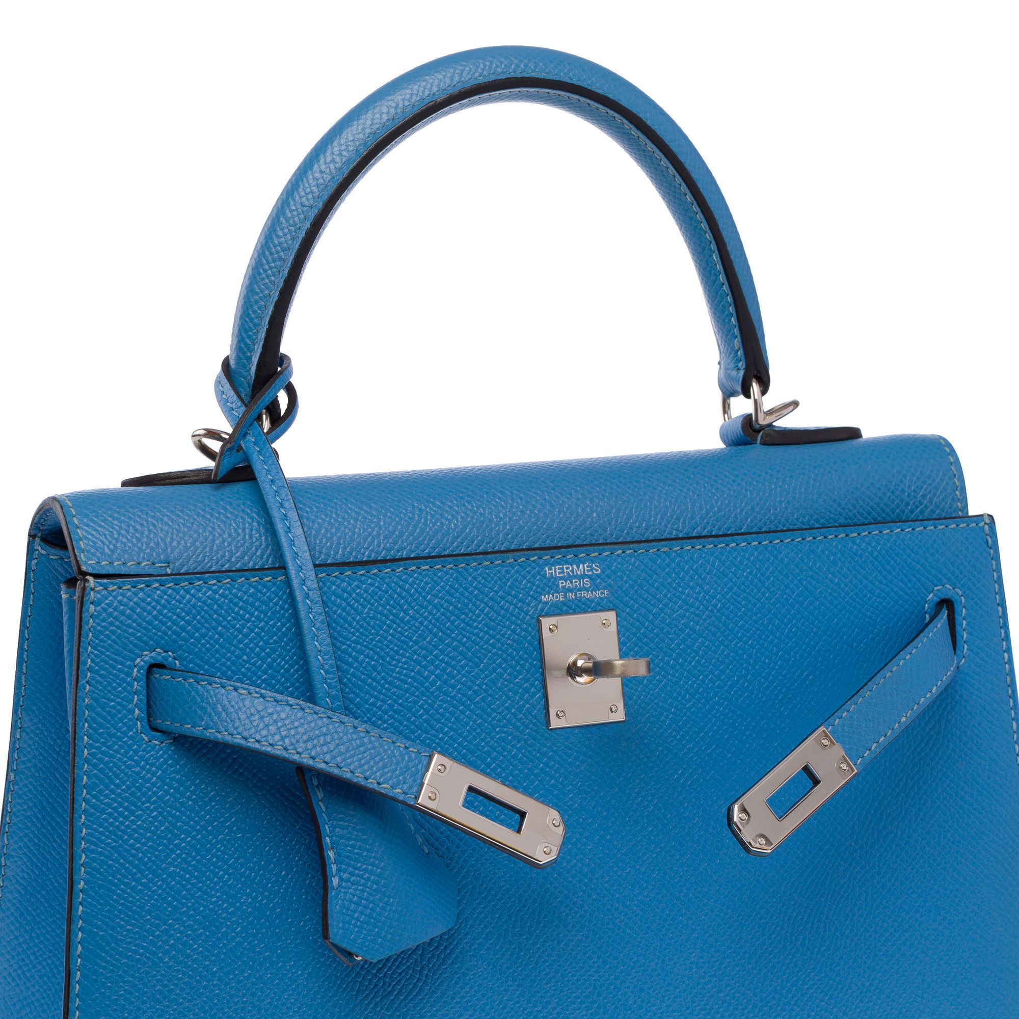 Hermes HERMES Kelly 25 in Blue Leather Size ONE SIZE - 7 Thumbnail