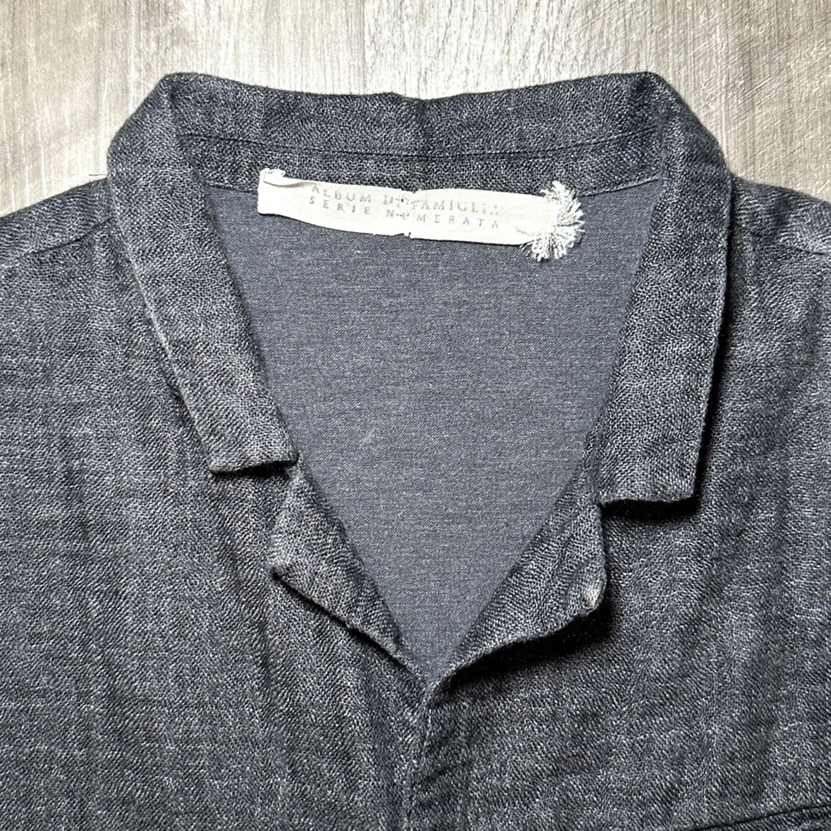 Vintage Album Di Famiglia Shirt Jacket Wool Blend Oversize Charcoal L Women's Large Size L / US 10 / IT 46 - 6 Thumbnail