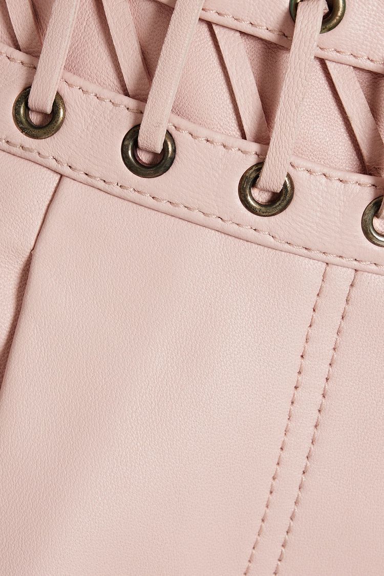 Balmain o1y0625 Leather Short in Light Pink Size 26" / US 2 / IT 38 - 4 Thumbnail