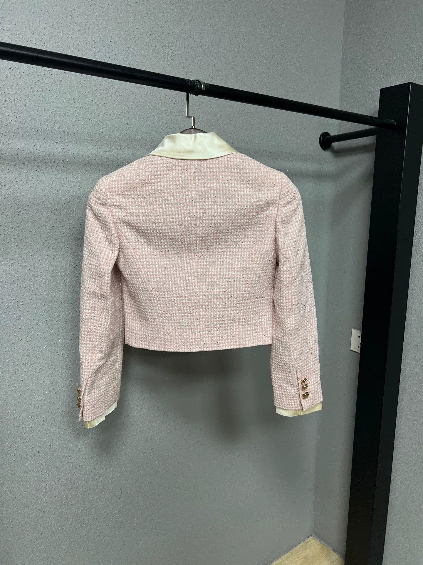 Miu Miu Miu Miu Rhinestone Sequin Plaid T Jacket Size US S / EU 44-46 / 1 - 2 Thumbnail