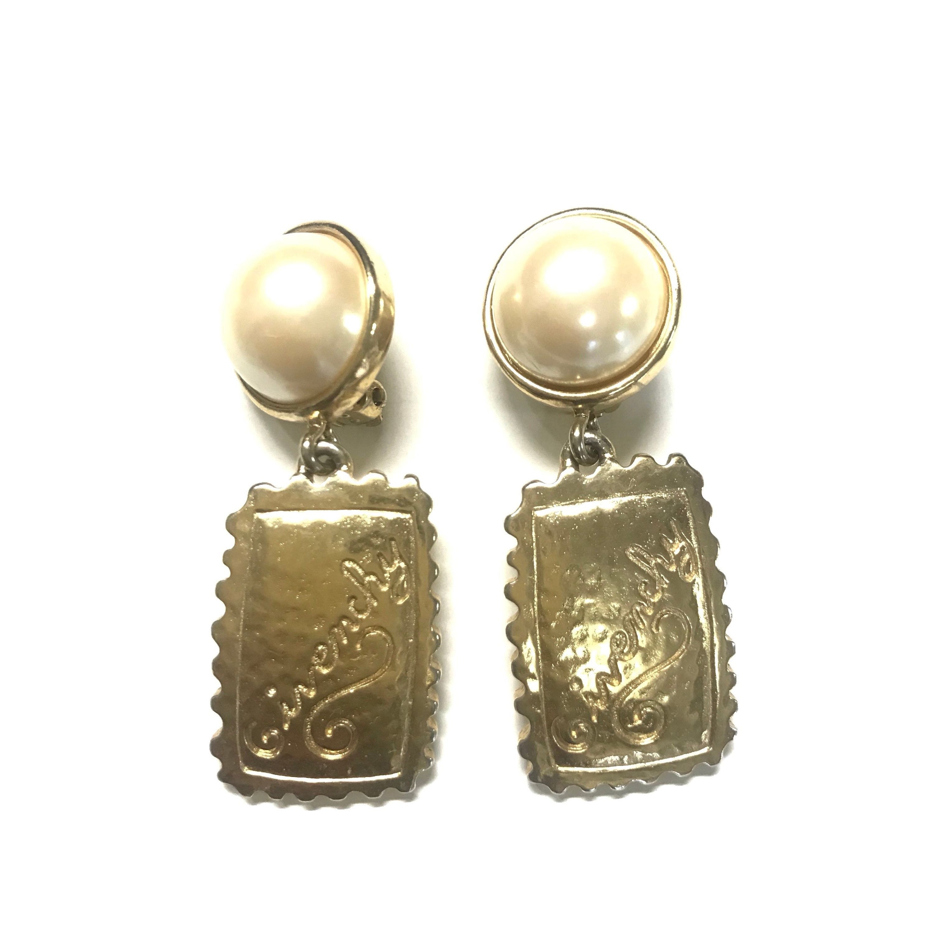 Givenchy Vintage Givenchy faux pearl and golden dangle earrings Size ONE SIZE - 2 Thumbnail